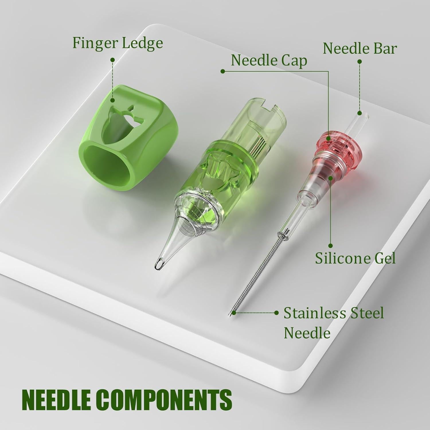 Agujas de Cartucho de Tatuaje Wormhole 20pcs Mezcla 3RL 5RL 7M1 9M1