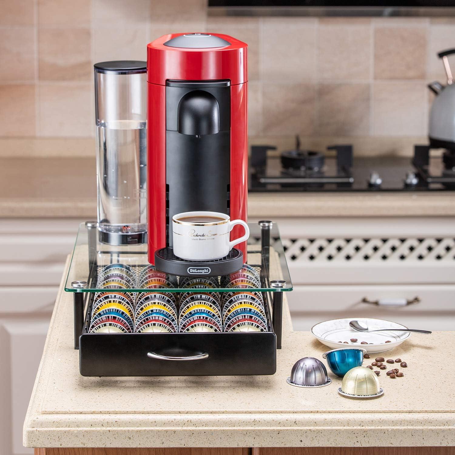 Estante Organizador para 40 Cápsulas Nespresso Vertuo - Vidrio Templado