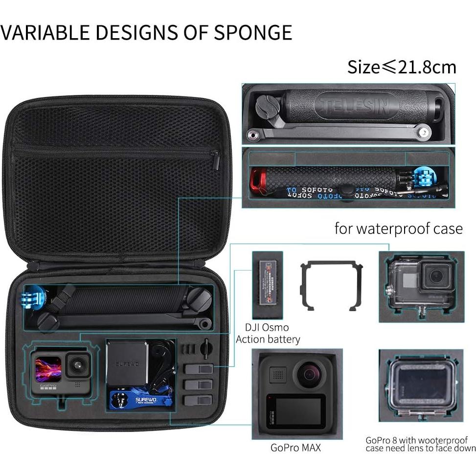 Funda Dura Impermeable SUREWO Mediana para GoPro Hero 13-5