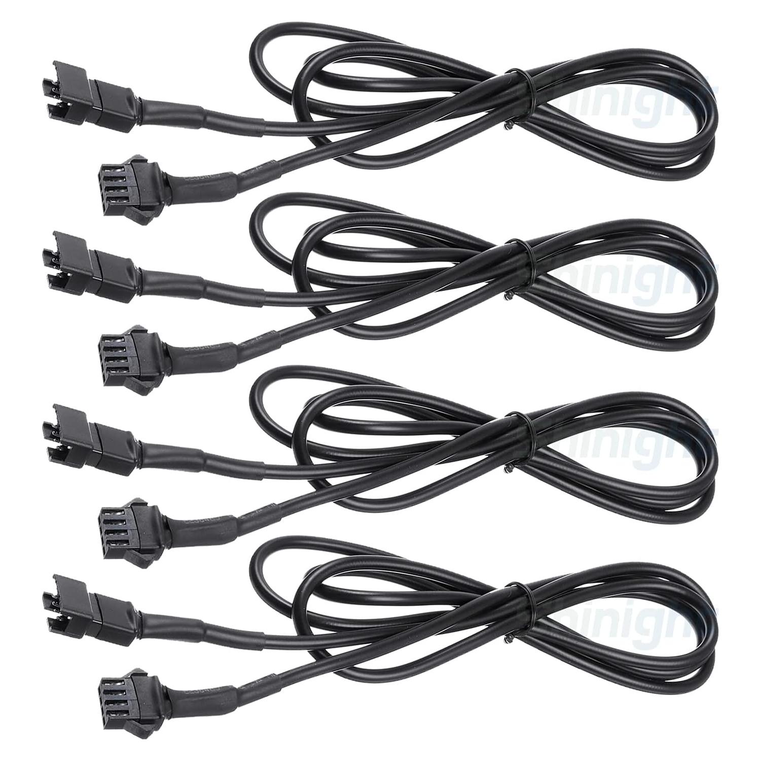 Cables de Extensión LED SHINIGHT 4 Pcs 120 cm Impermeables