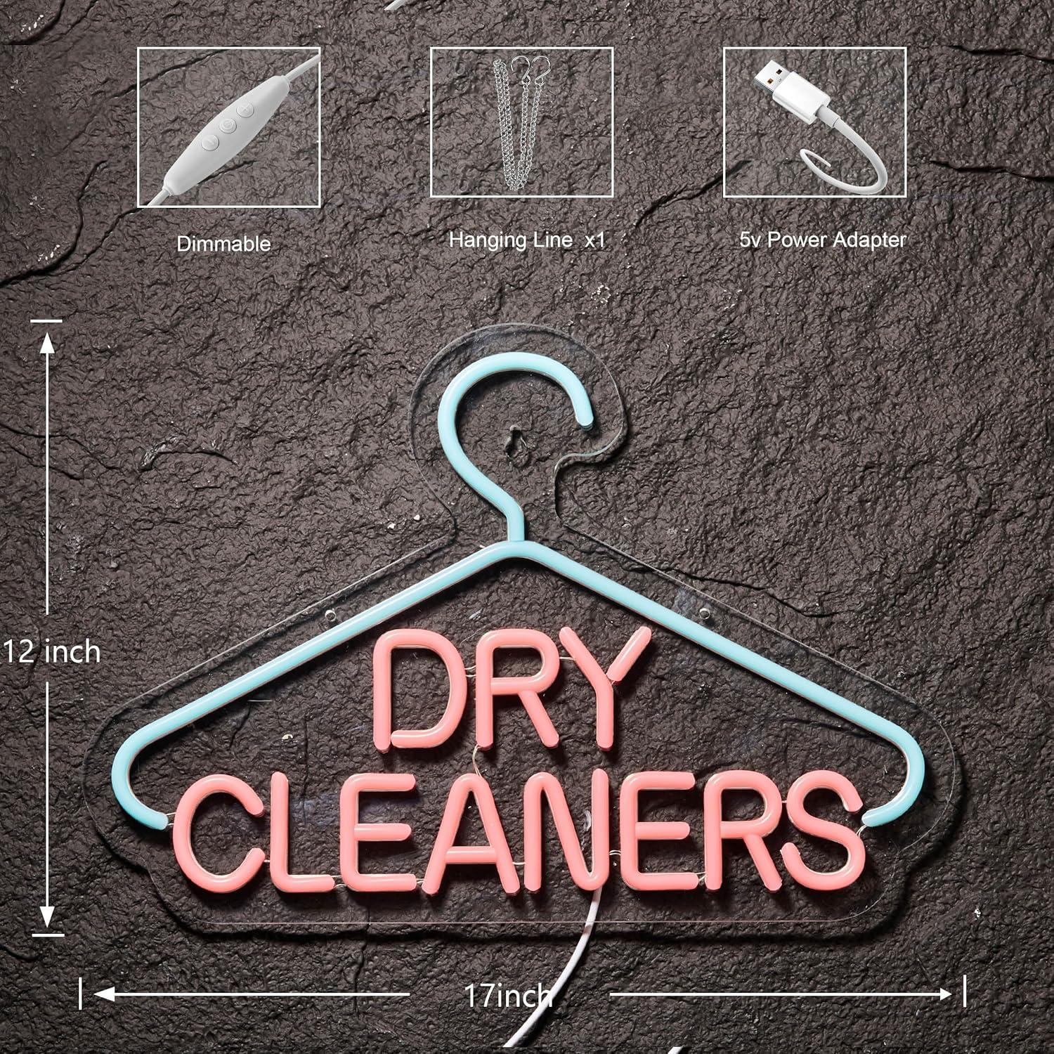 Letrero de Neón LED Hoyoelec 420mm Limpieza en Seco