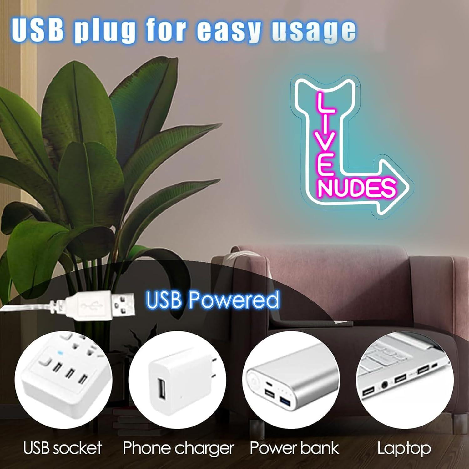 Cartel de Neón LED Musical qbanziou para Decoración de Pared