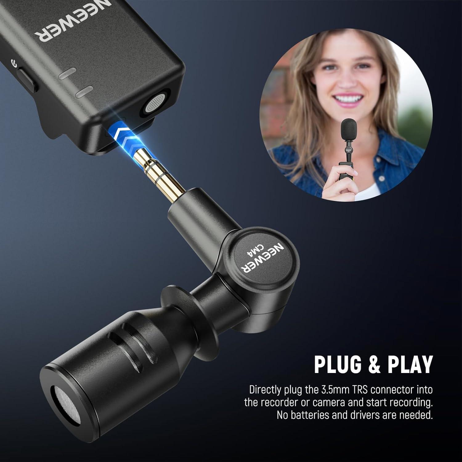 Micrófono Omnidireccional NEEWER CM4 3.5mm para DSLR y Vlog