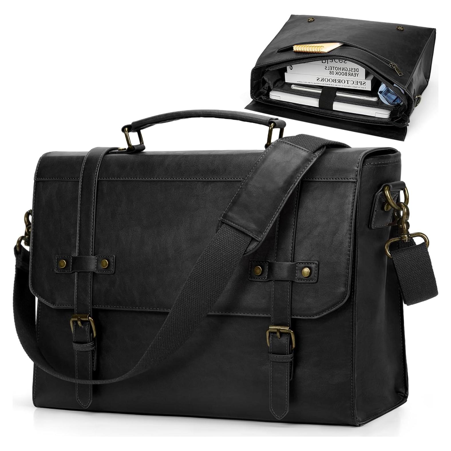 Bolsa de Mensajero Rainsmore 43 cm Cuero Impermeable Vintage