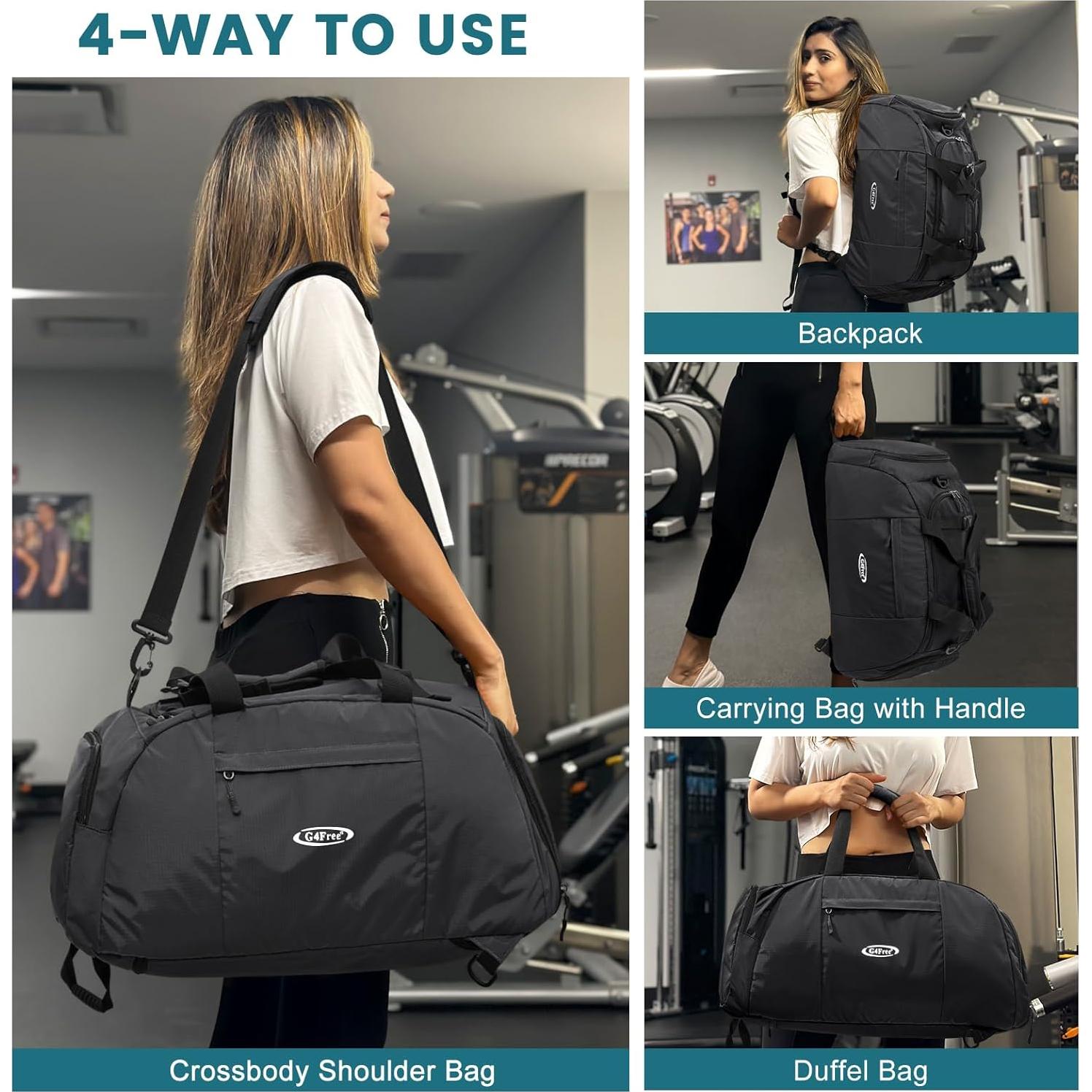 Mochila Duffle G4Free 40L Impermeable con Compartimento para Zapatos