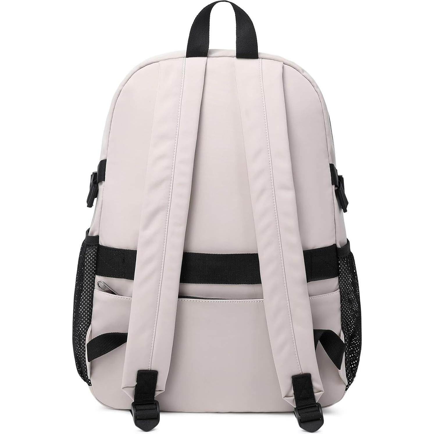 Mochila Escolar MIRLEWAIY Ligera 44cm Resistente al Agua Beige