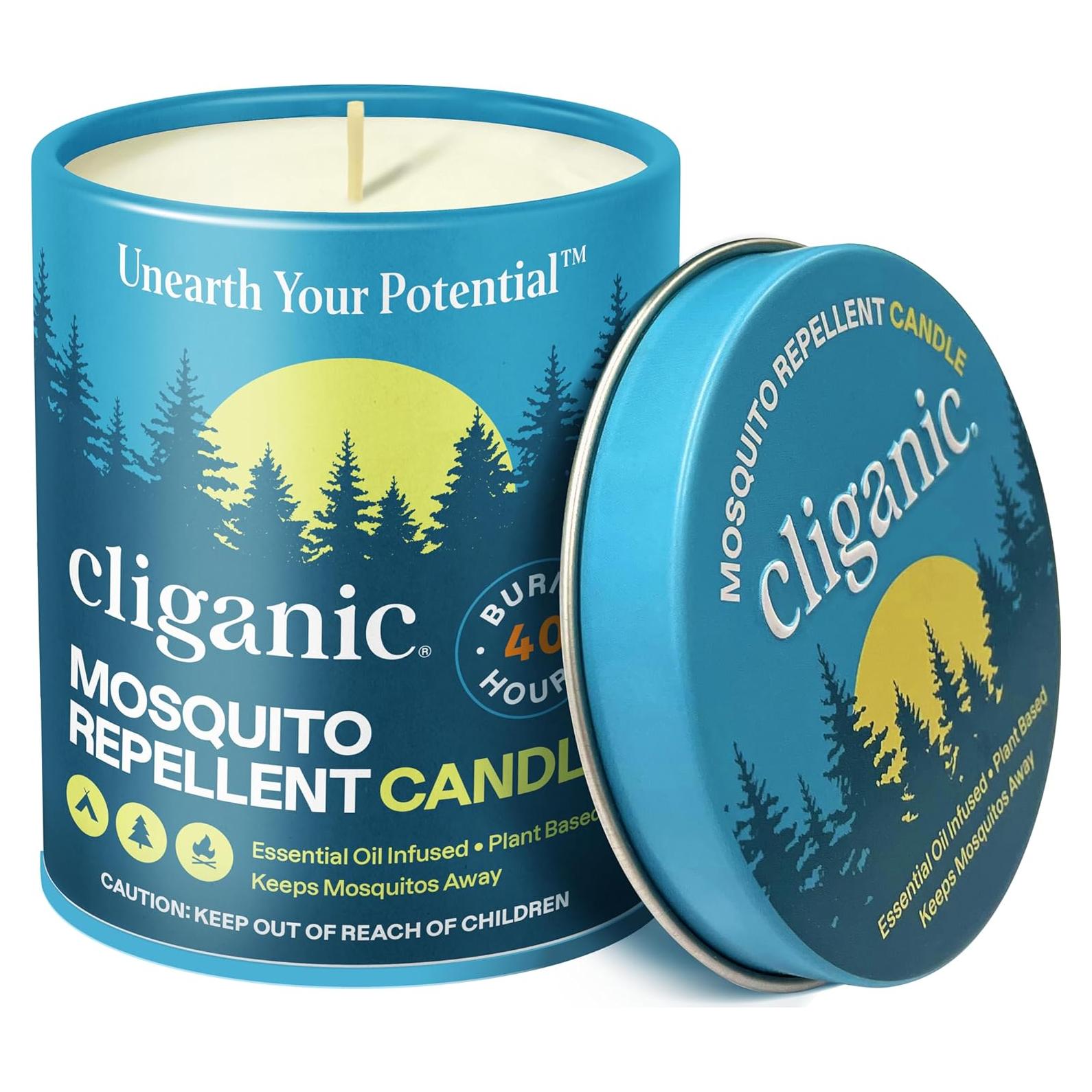 Vela Repelente de Mosquitos Cliganic 255g - Citronela Natural