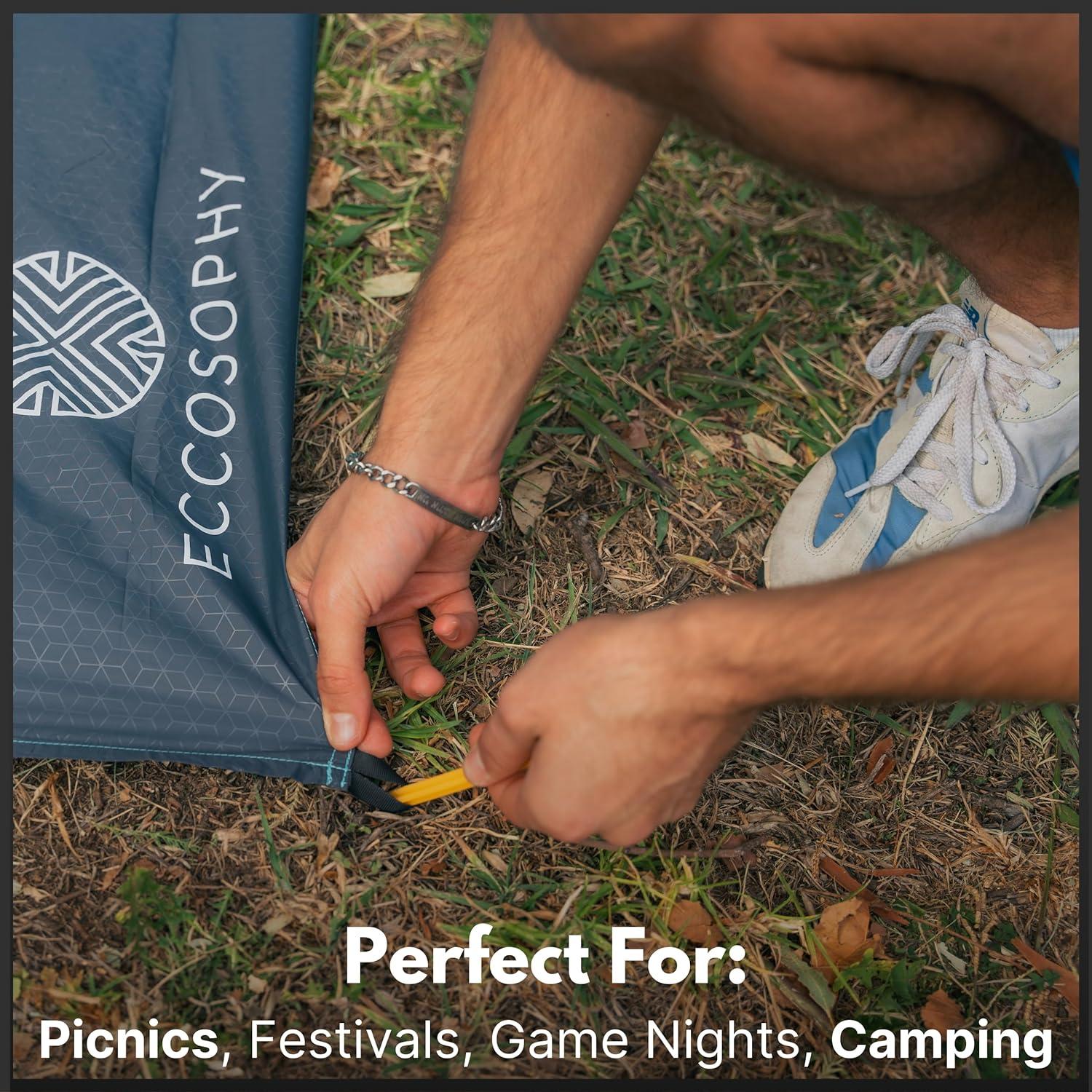 Manta Compacta Impermeable ECCOSOPHY 1.5x1.4m Azul