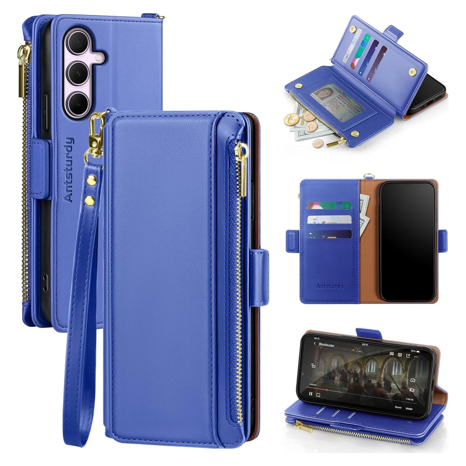 Funda Cartera Antsturdy para Samsung Galaxy A35 5G Morado