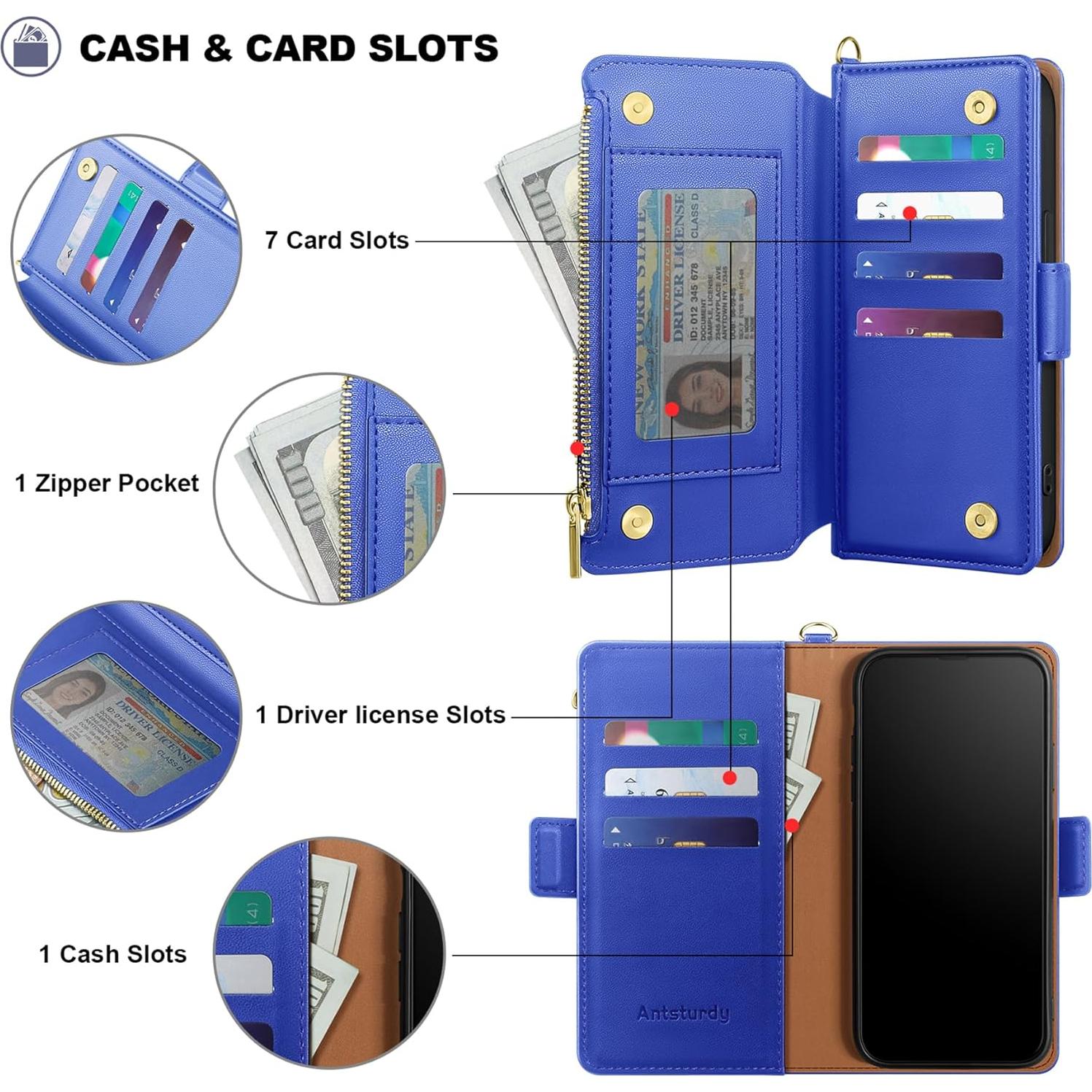 Funda Cartera Antsturdy para Samsung Galaxy A35 5G Morado