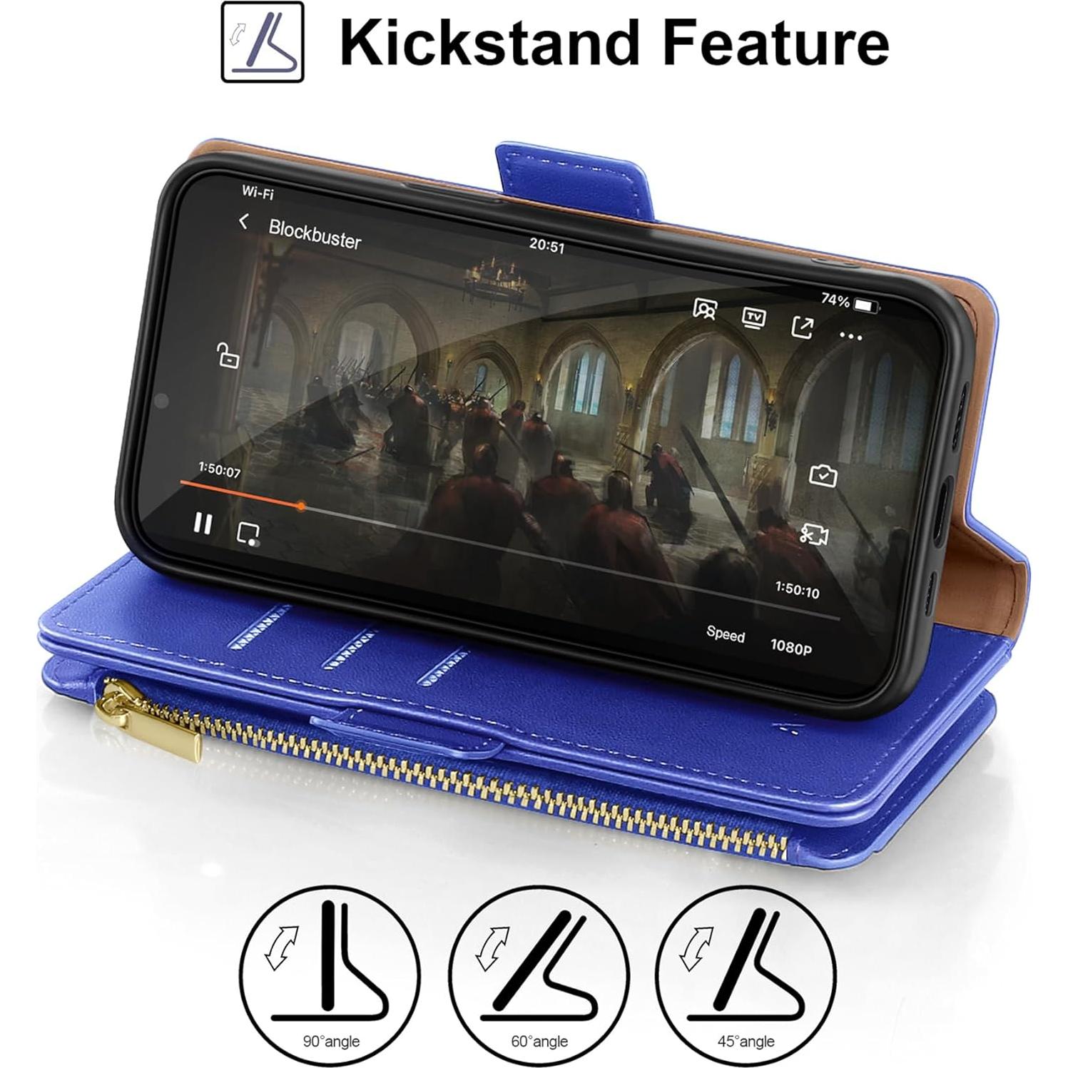 Funda Cartera Antsturdy para Samsung Galaxy A35 5G Morado