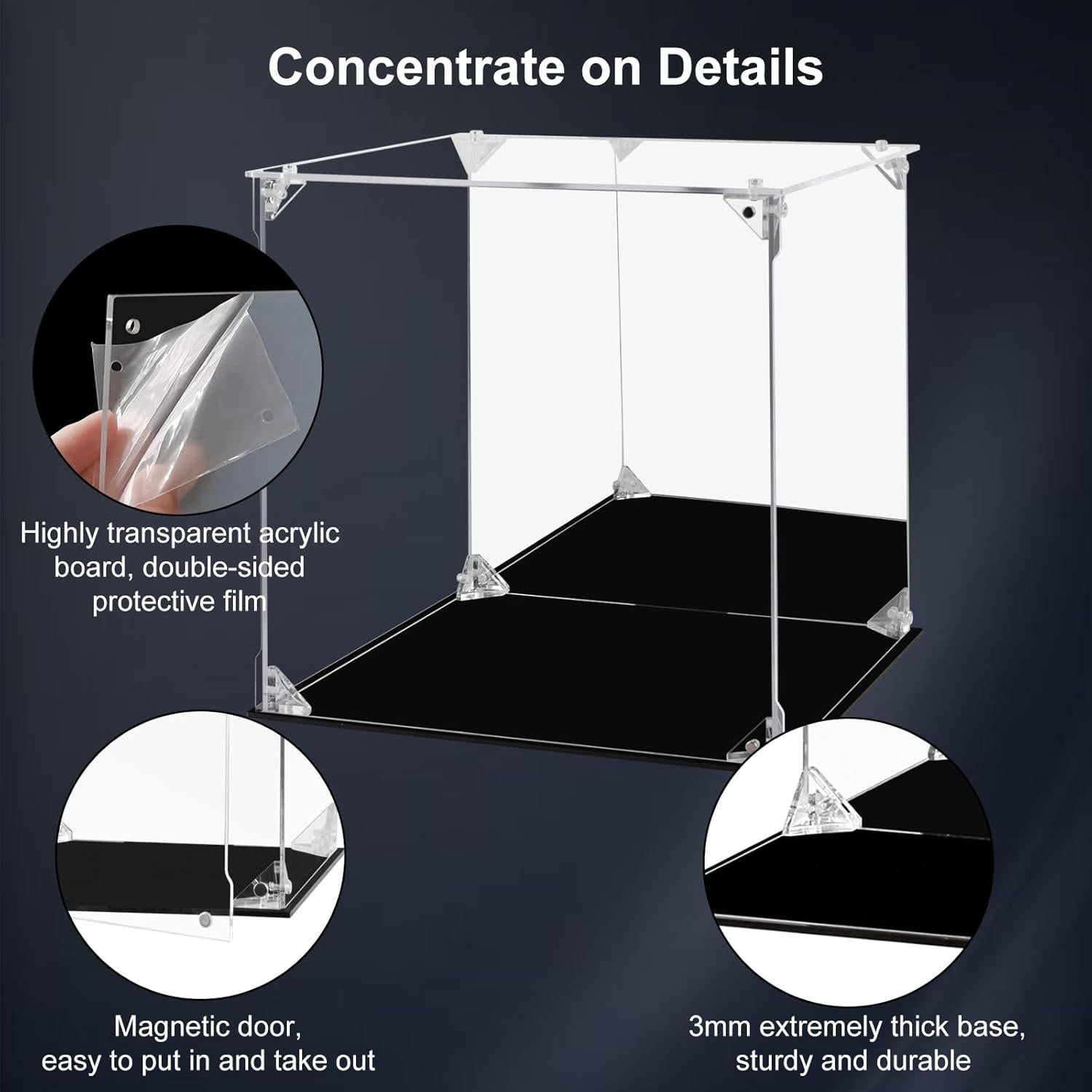 Caja de Exhibición Acrílica Dezzer 25x25x25 cm Transparente