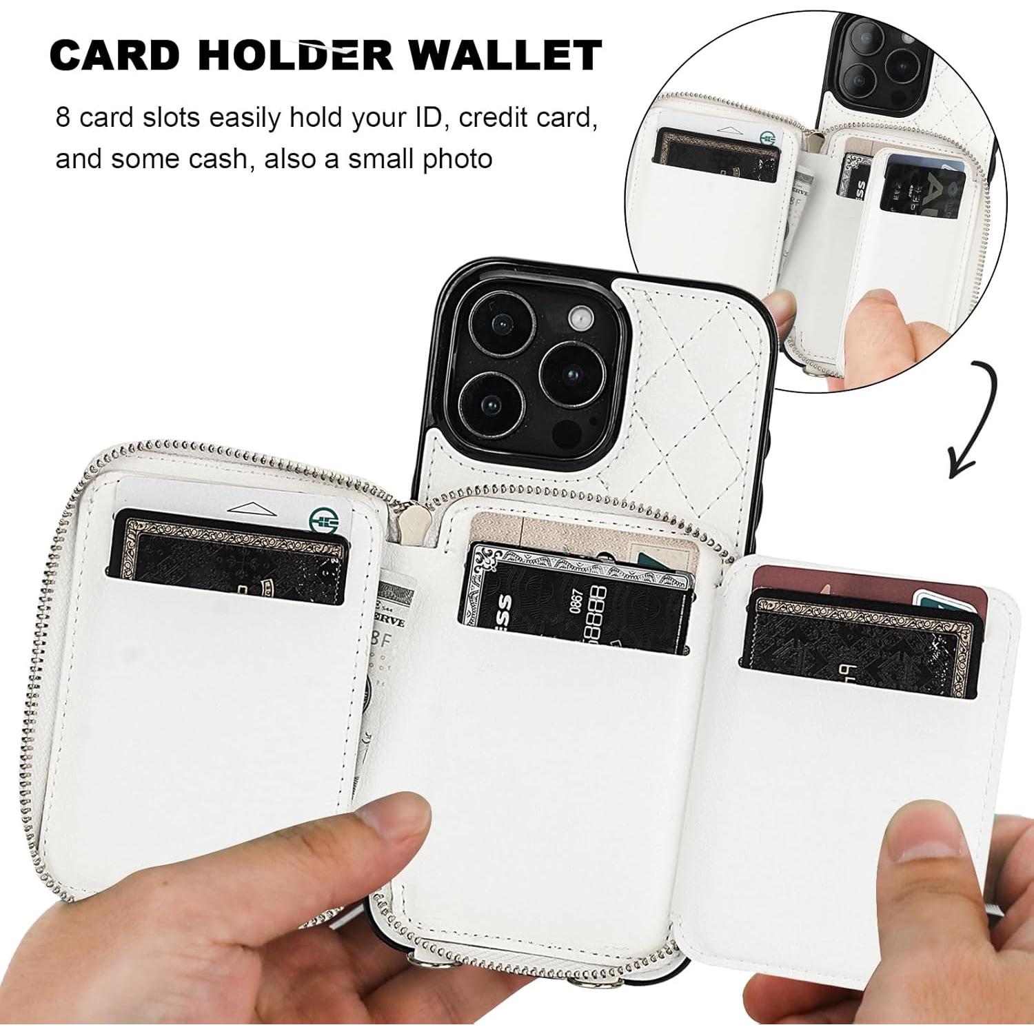 Cartera Cruzada Bocasal para iPhone 16 Pro Max Blanco