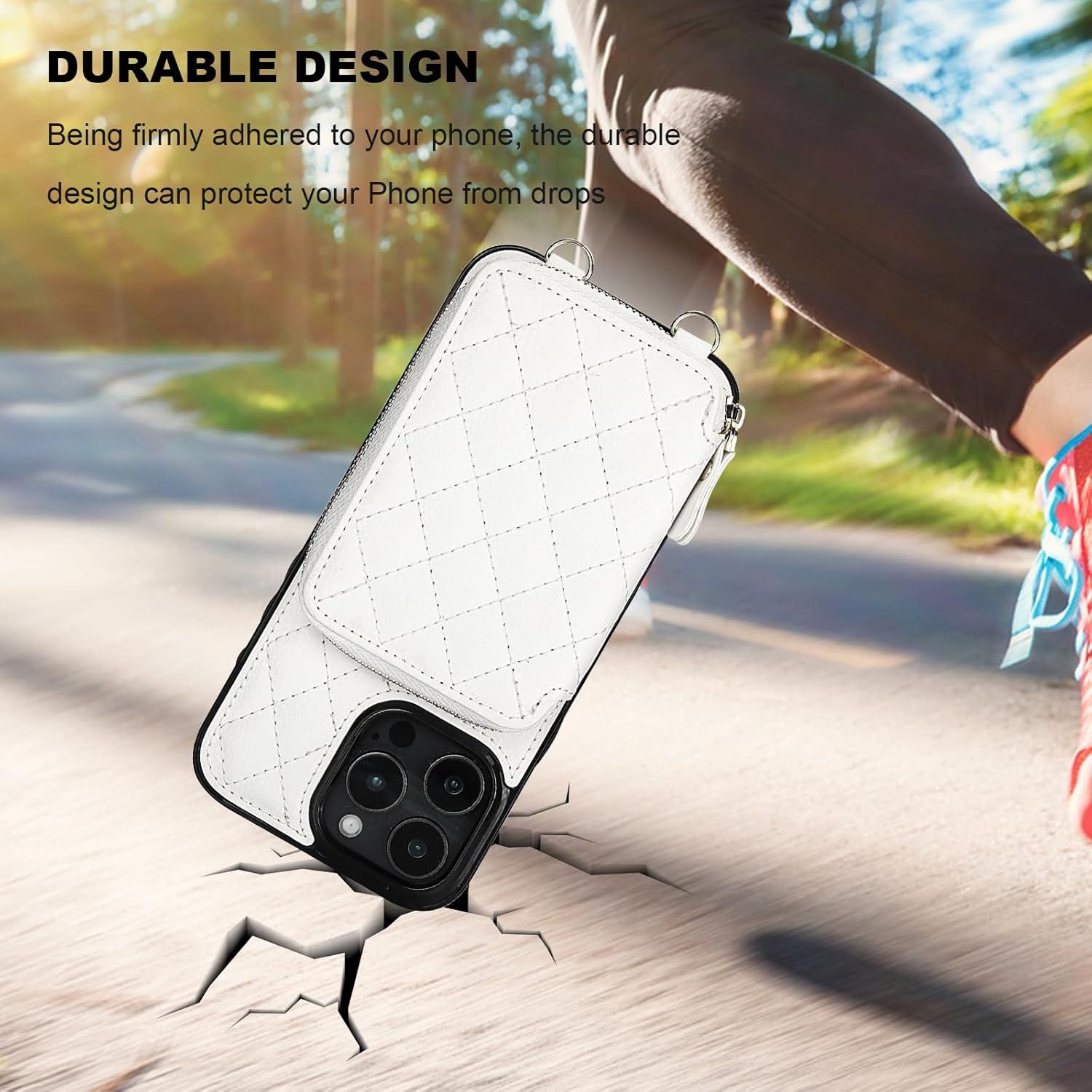 Cartera Cruzada Bocasal para iPhone 16 Pro Max Blanco