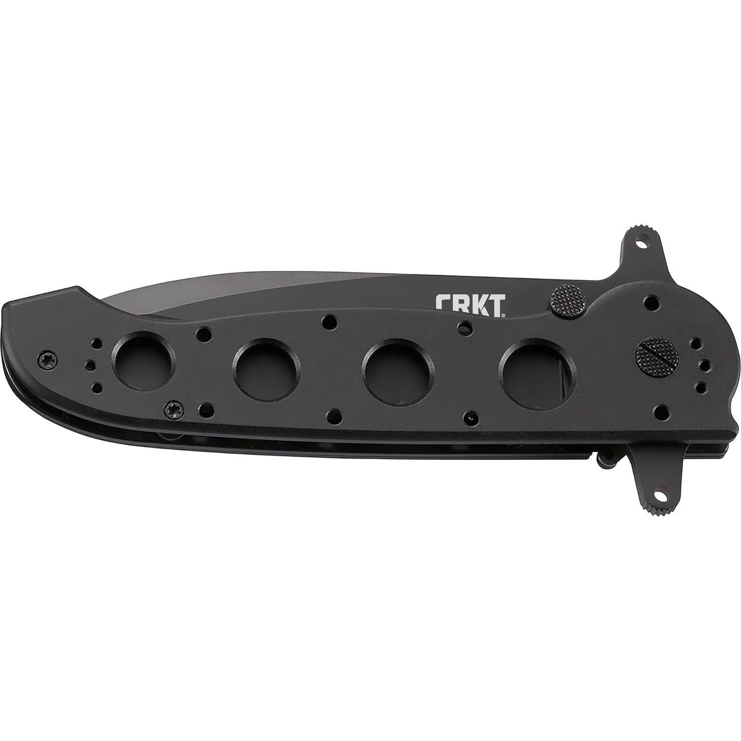 CRKT M21-14SF EDC Folding Pocket Knife: Special Forces Everyday Carry, Black Serrated Edge Blade, Veff Serrations, Automated Liner Safety, Dual Hilt, Aluminum Handle, Pocket Clip
