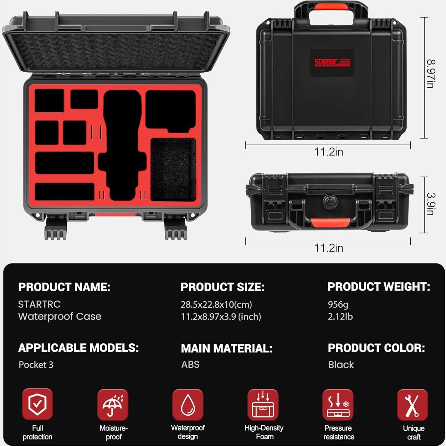 Funda Dura Impermeable STARTRC para DJI Osmo Pocket 3