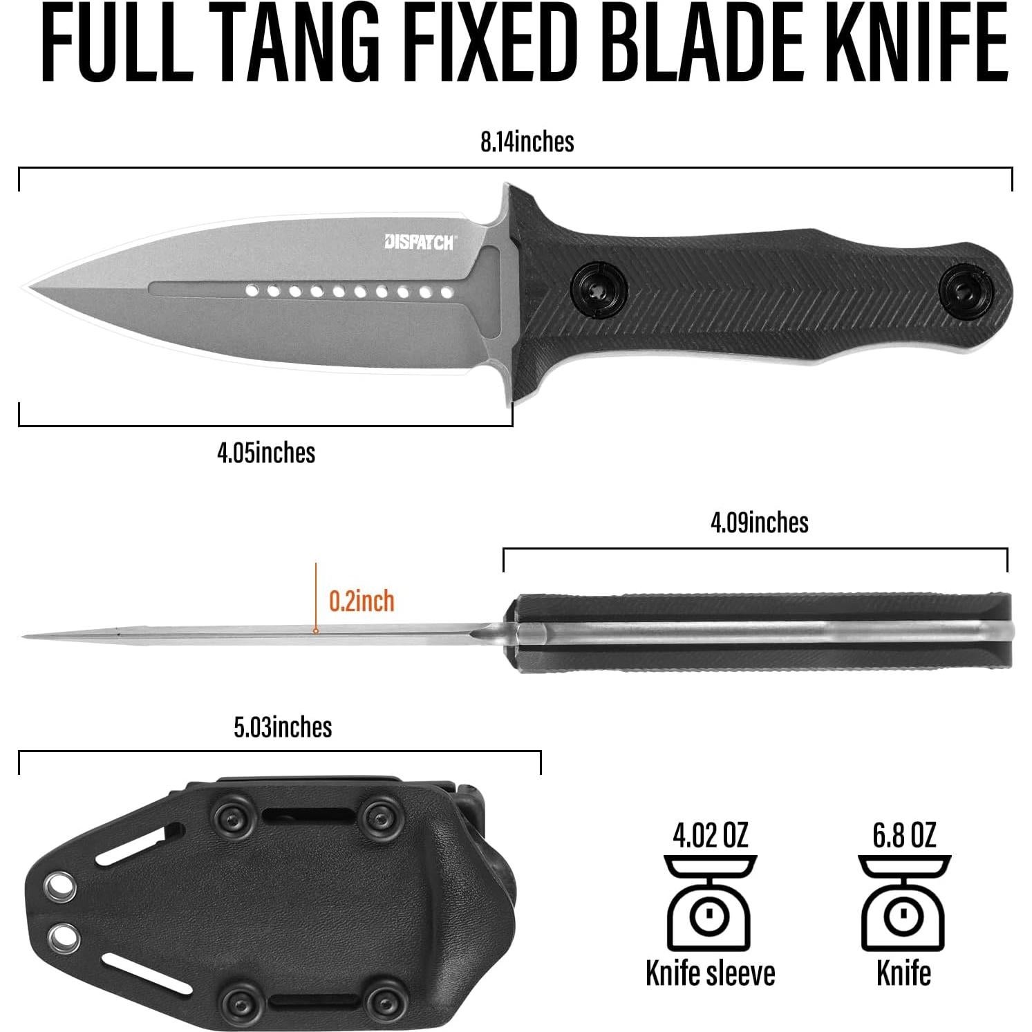 Cuchillo Fijo Táctico Dispatch 9.84 cm Acero 8Cr13Mov Mango G10