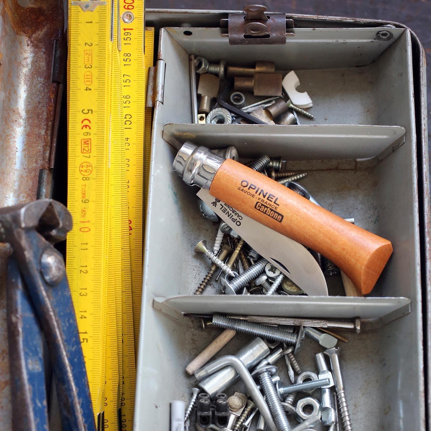 Cuchillo de bolsillo OPINEL No.7 de acero al carbono y madera