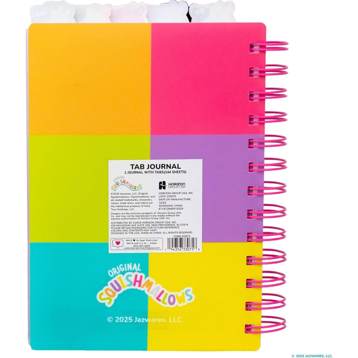 Diario Squishmallows con Pestañas 290 Páginas 12,7x17,8cm