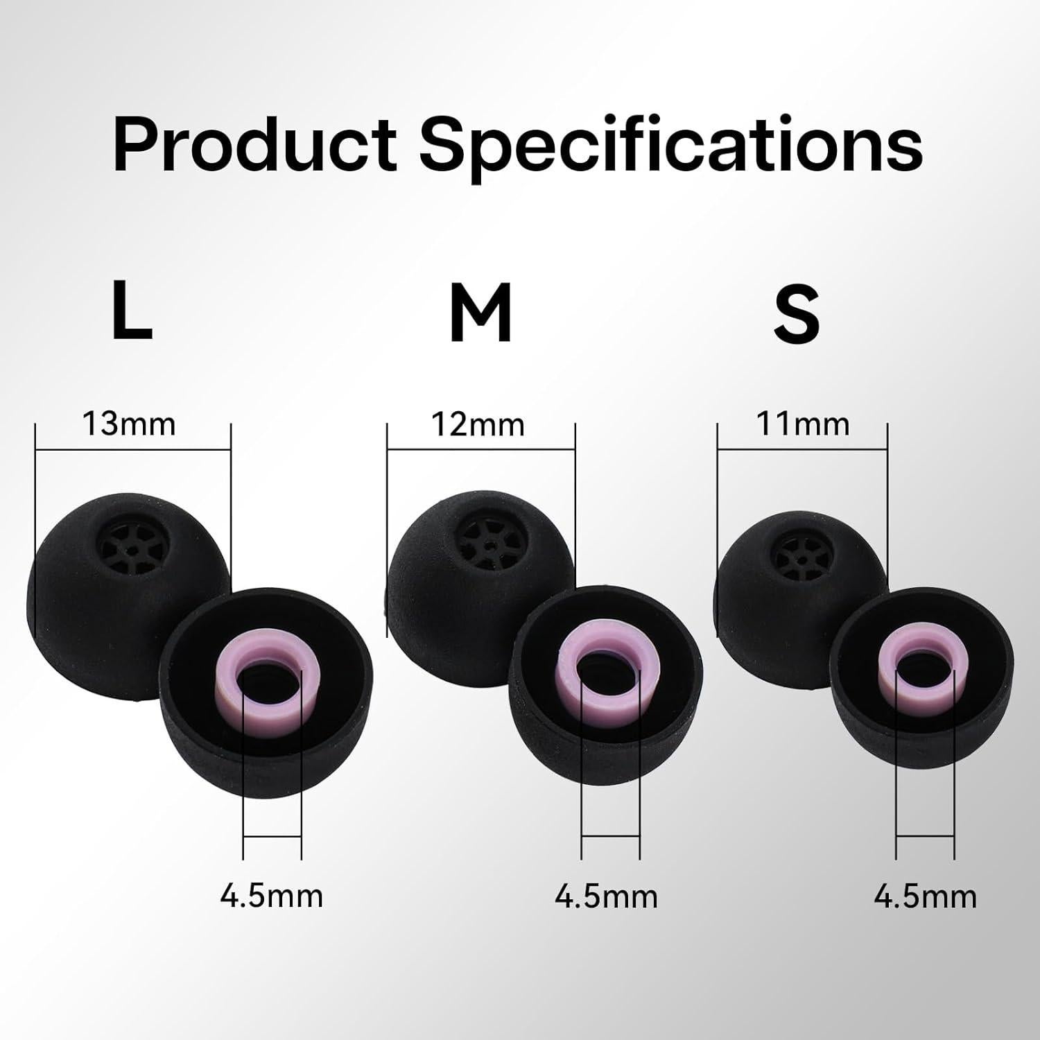 Puntas de Silicona Linsoul Kiwi Ears Flex - 3 Pares S/M/L