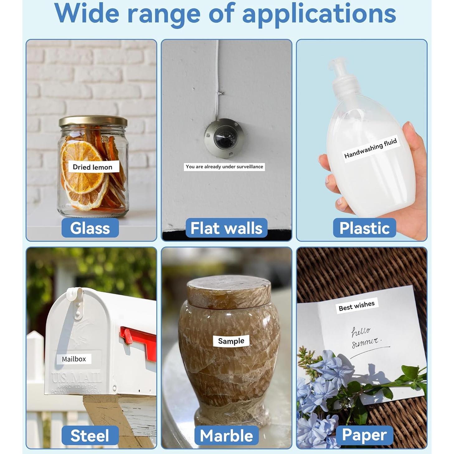 Cinta de Etiquetas Airmall TZe-231 12mm Blanca 10 Pack