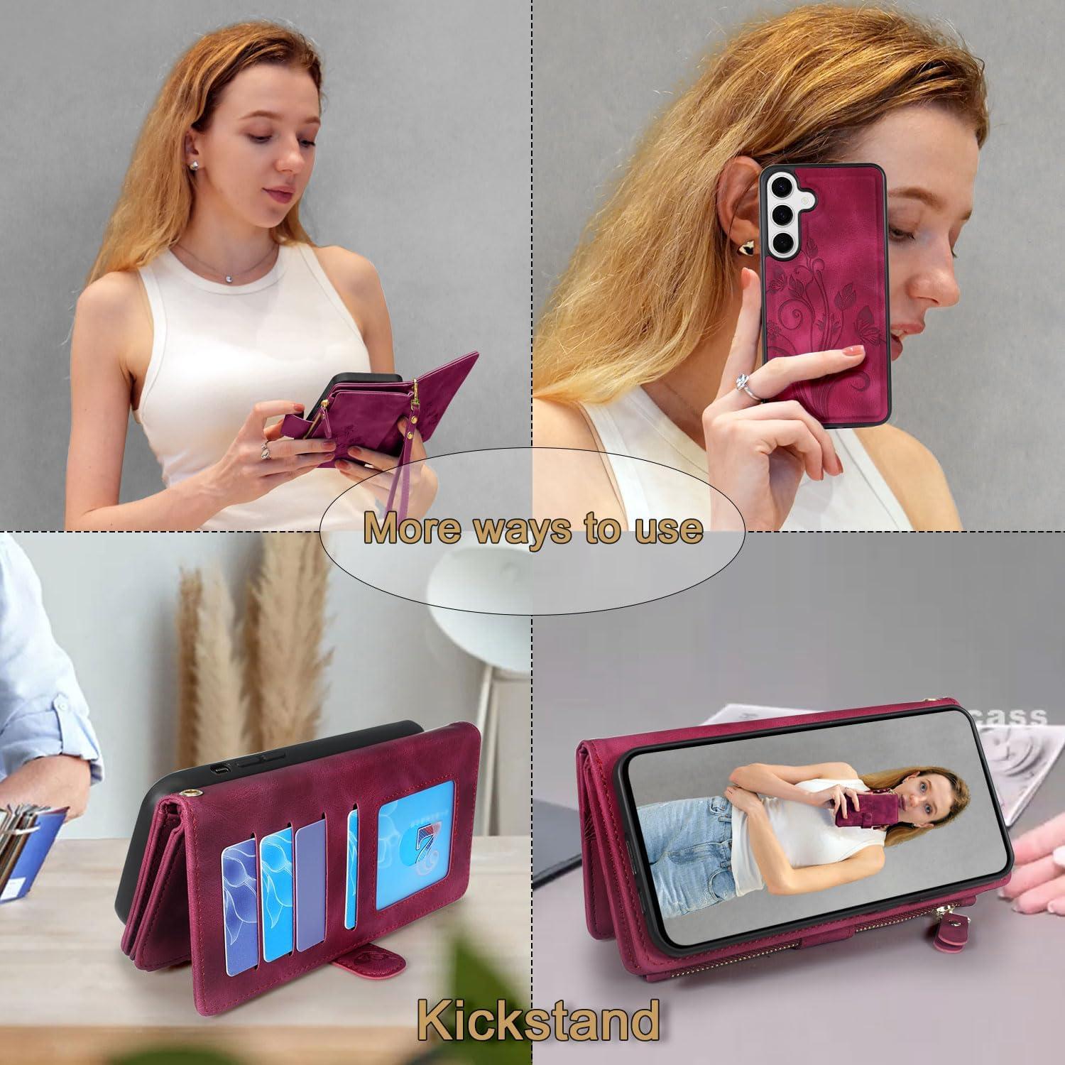 Carcasa Billetera Lacass para Samsung Galaxy S25+ 12 Ranuras