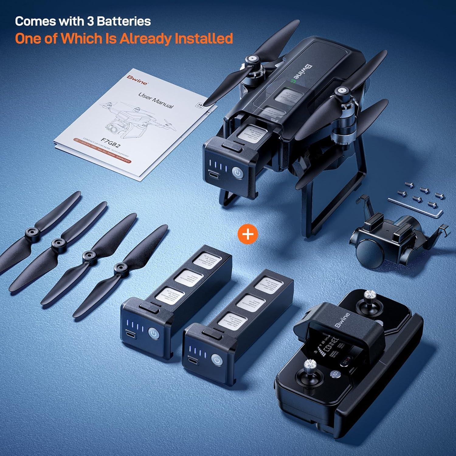 Dron Bwine F7GB2 Pro 4K UHD con Gimbal 3 Ejes y GPS