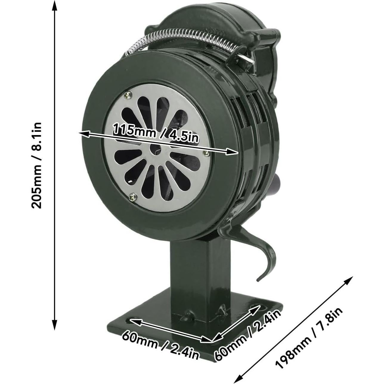 Sirena de Manivela Dpofirs 110dB Alarma de Emergencia Verde