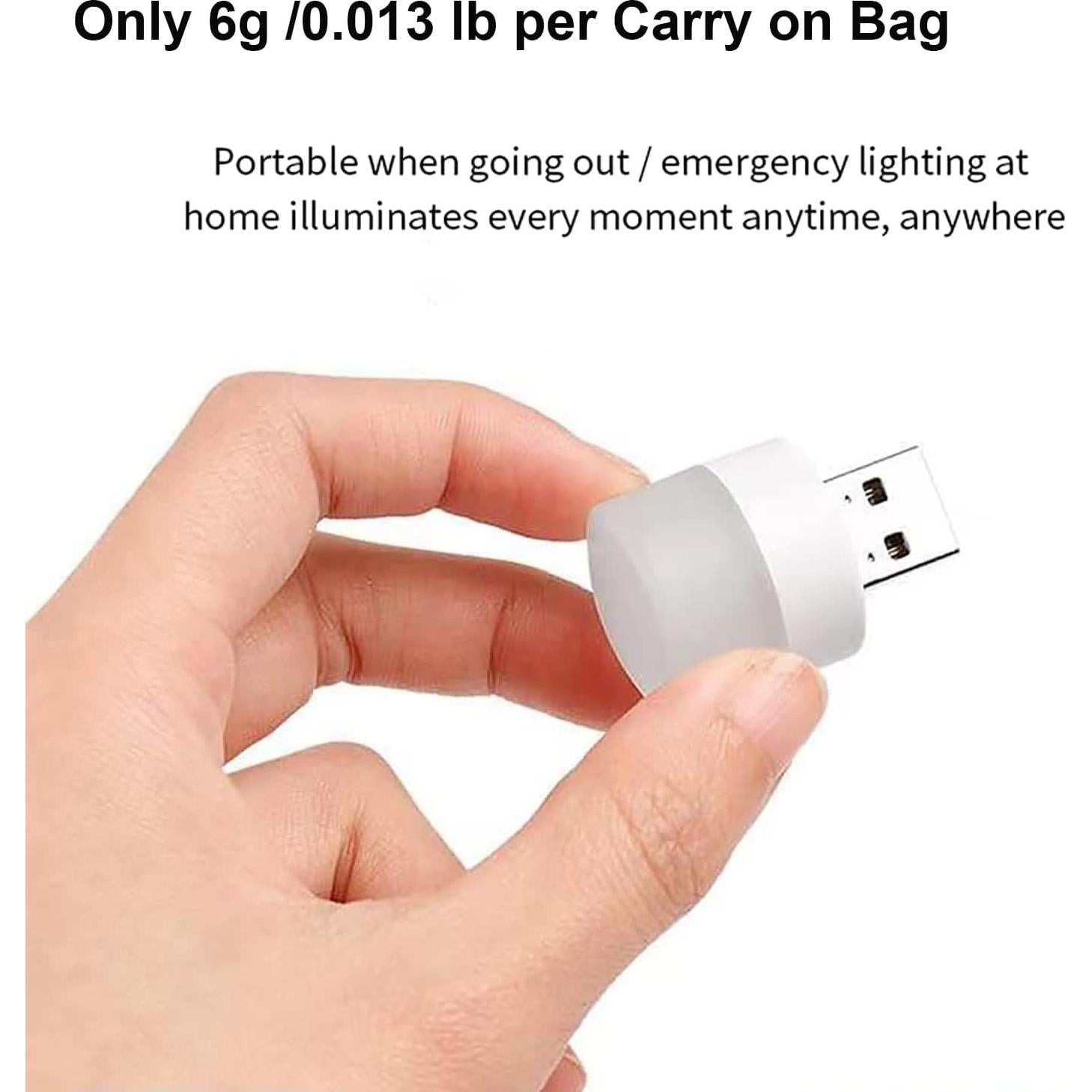 Luz Nocturna USB Sokelinn-six 6 Pack LED Mini Rojo