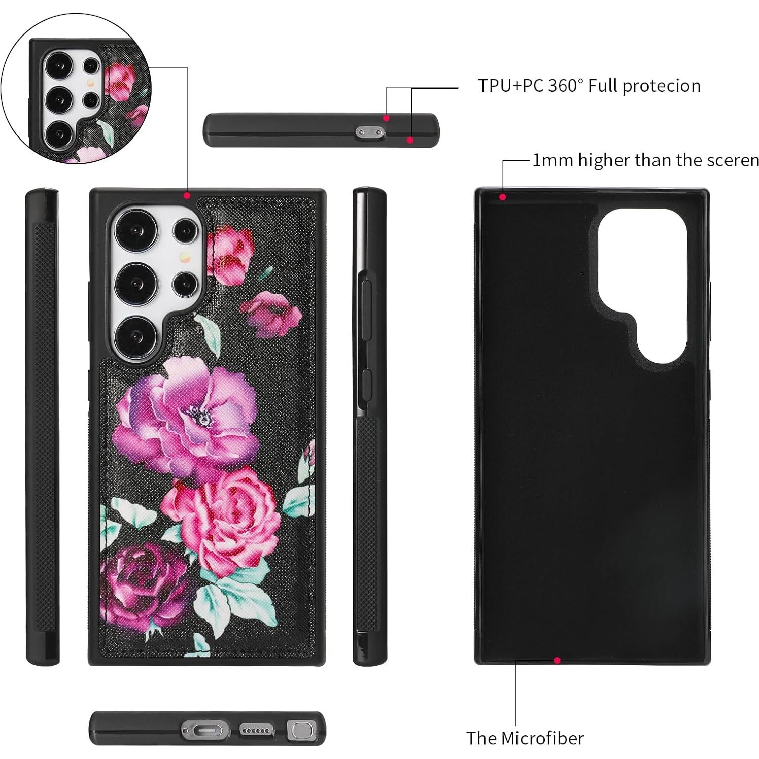 Funda Cartera Magnética Desmontable LITOU para Galaxy S25