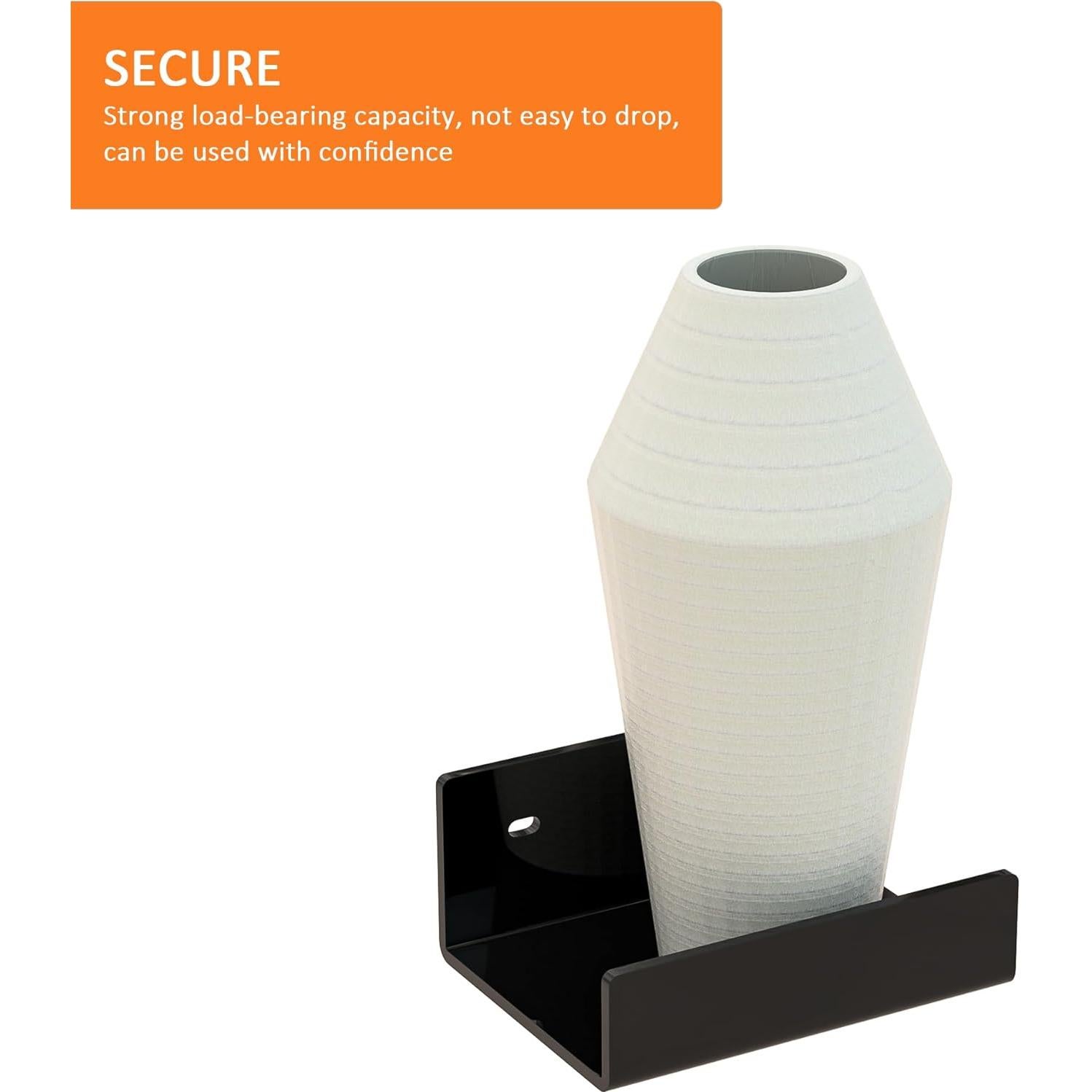 Estantes de Acrílico Hexsonhoma 12.7 cm Negro - Paquete de 2