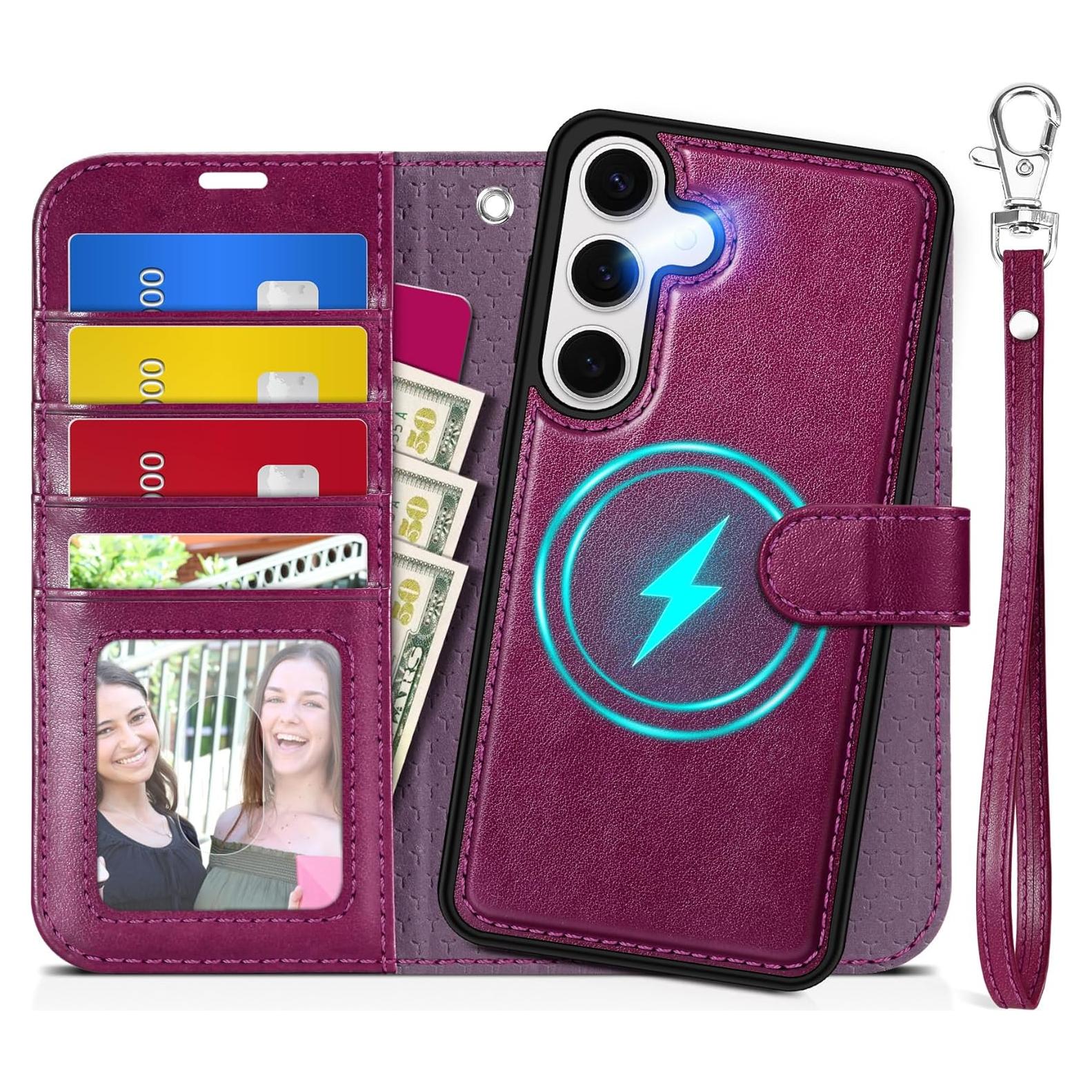 Funda TUCCH para Galaxy S25 5G, Cartera Magnética 2 en 1