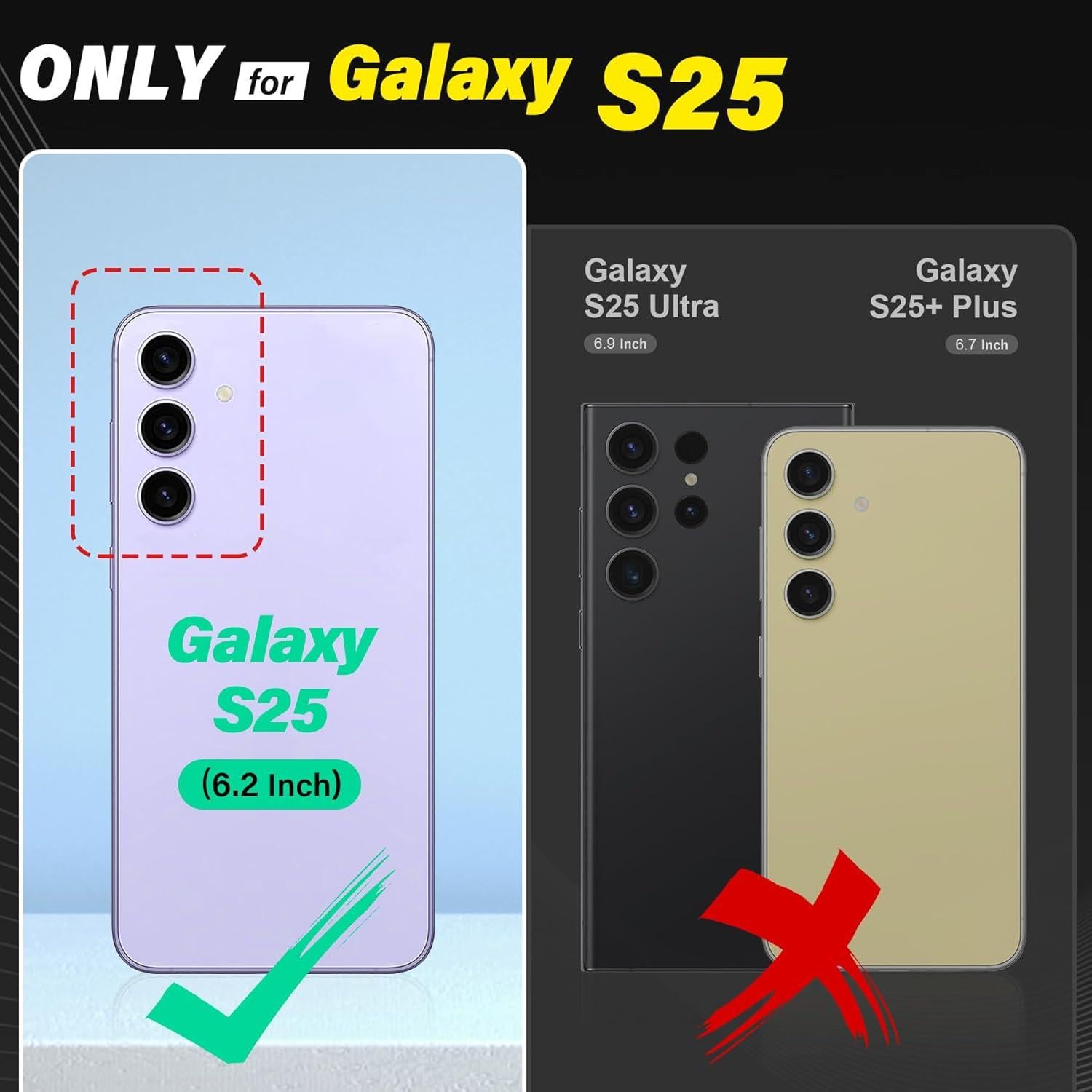 Funda TUCCH para Galaxy S25 5G, Cartera Magnética 2 en 1