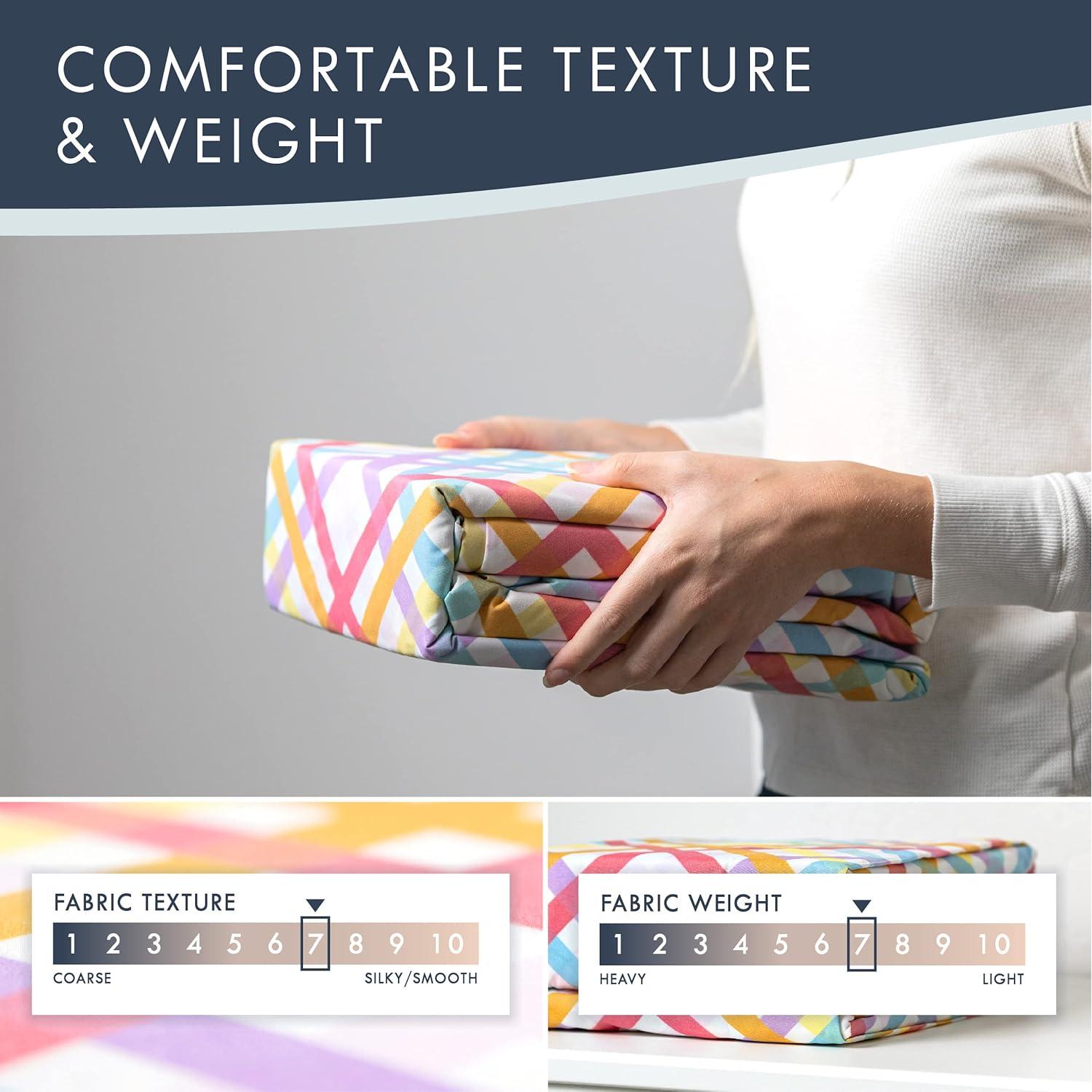 Sábanas Twin Gingham Arcoíris Donde los Lunares de Colores