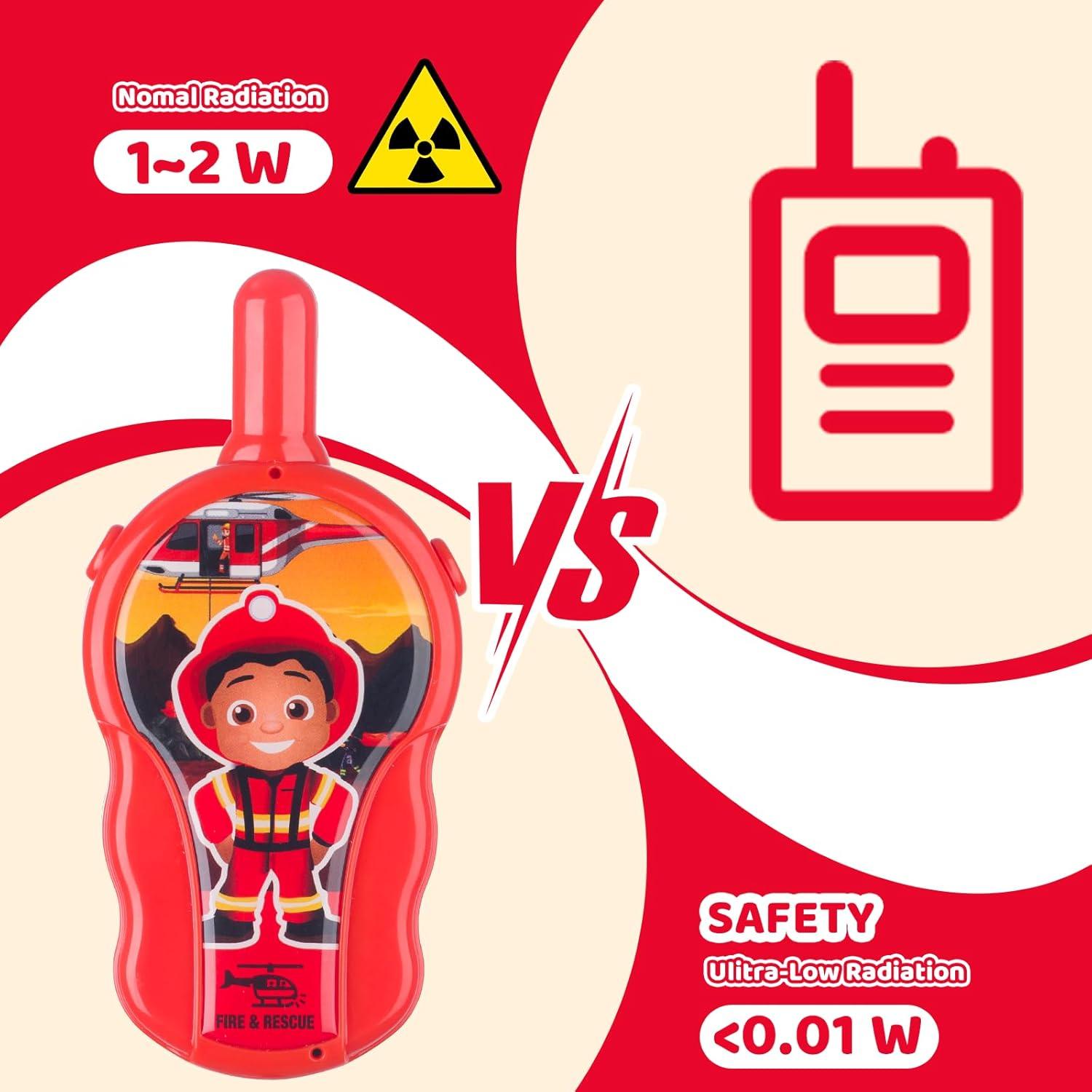 Walkie Talkies para Niños LAEbuild Rango Largo Rojo