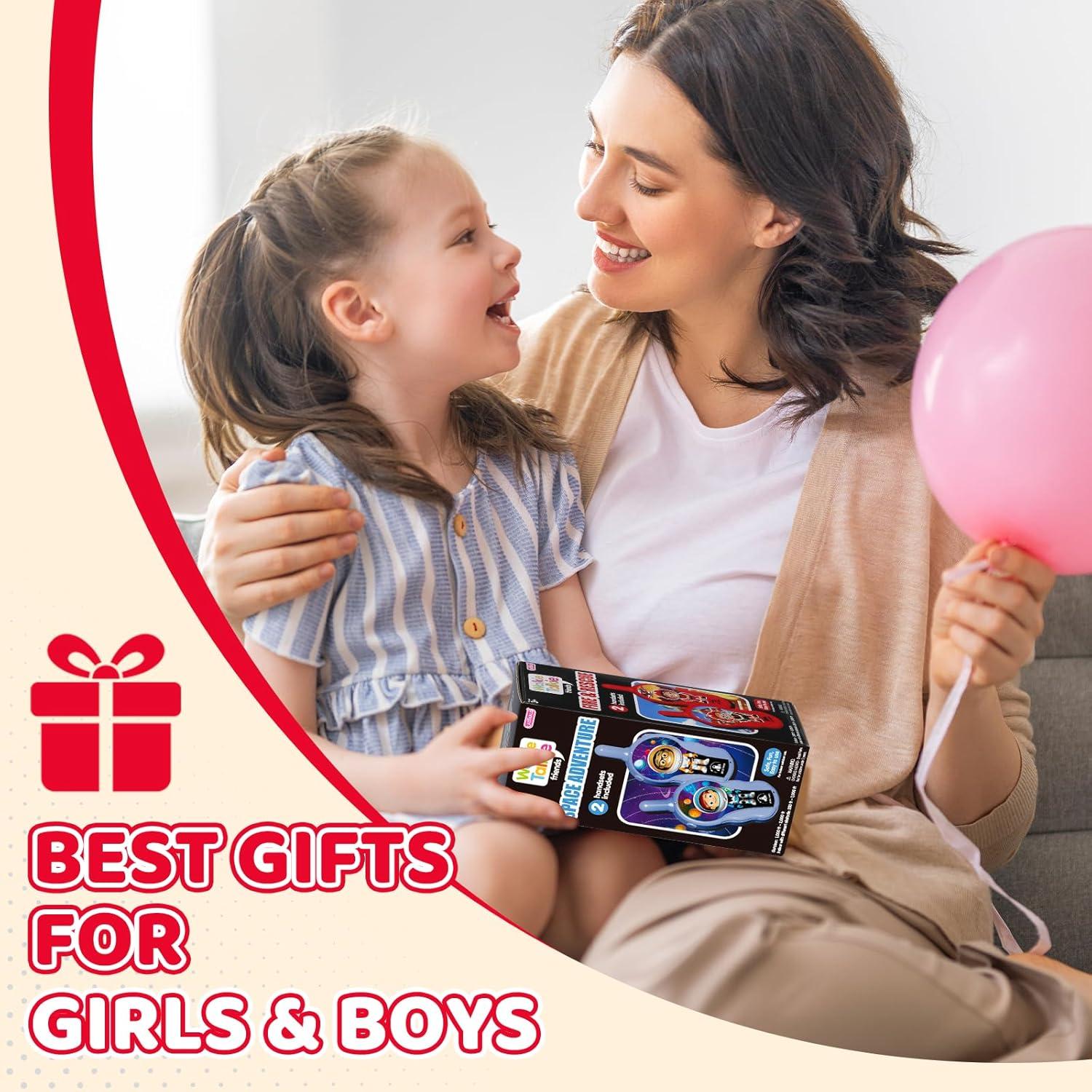 Walkie Talkies para Niños LAEbuild Rango Largo Rojo