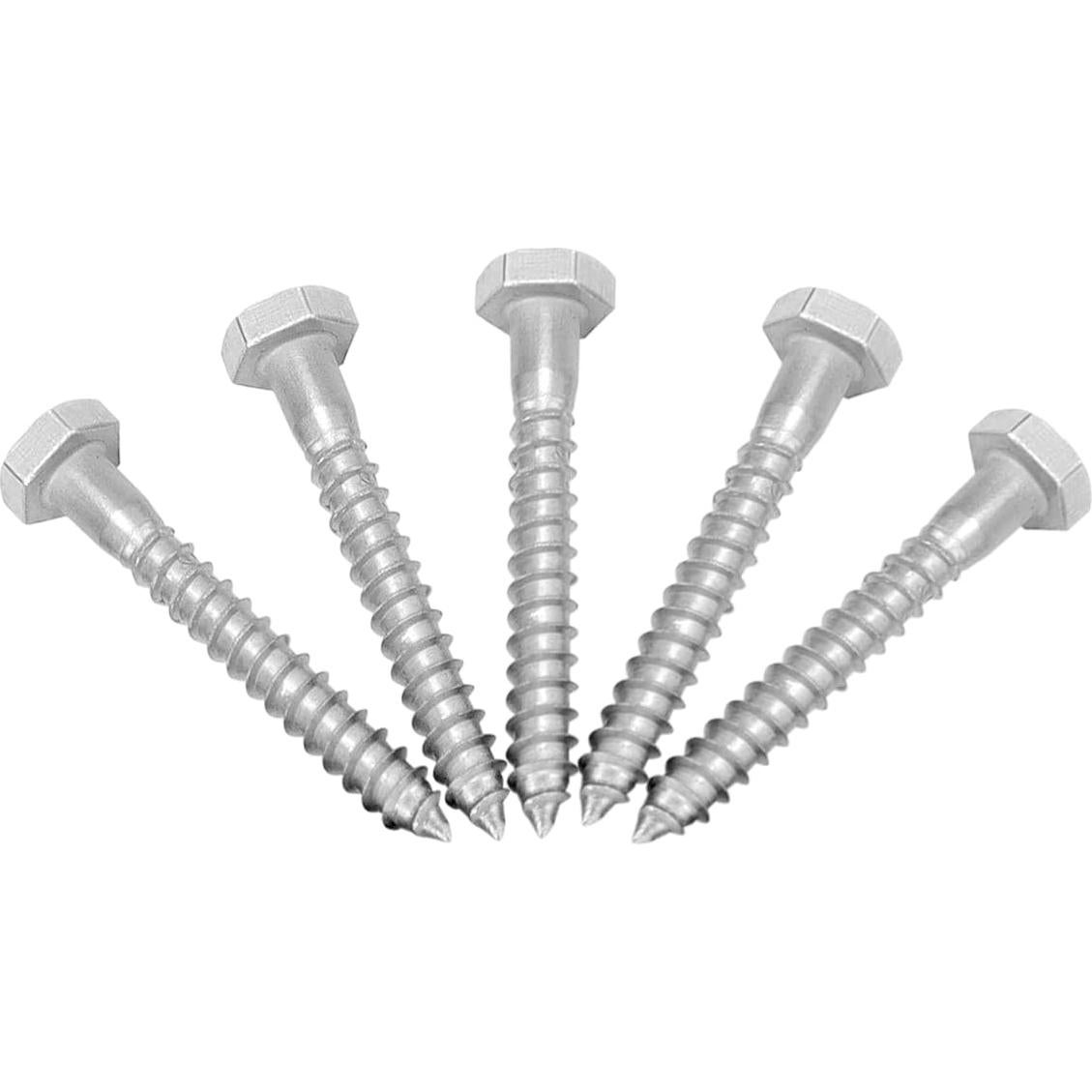 Tornillos de Anclaje Hexagonales QWORK 50 PCS 6.4 x 5.1 cm