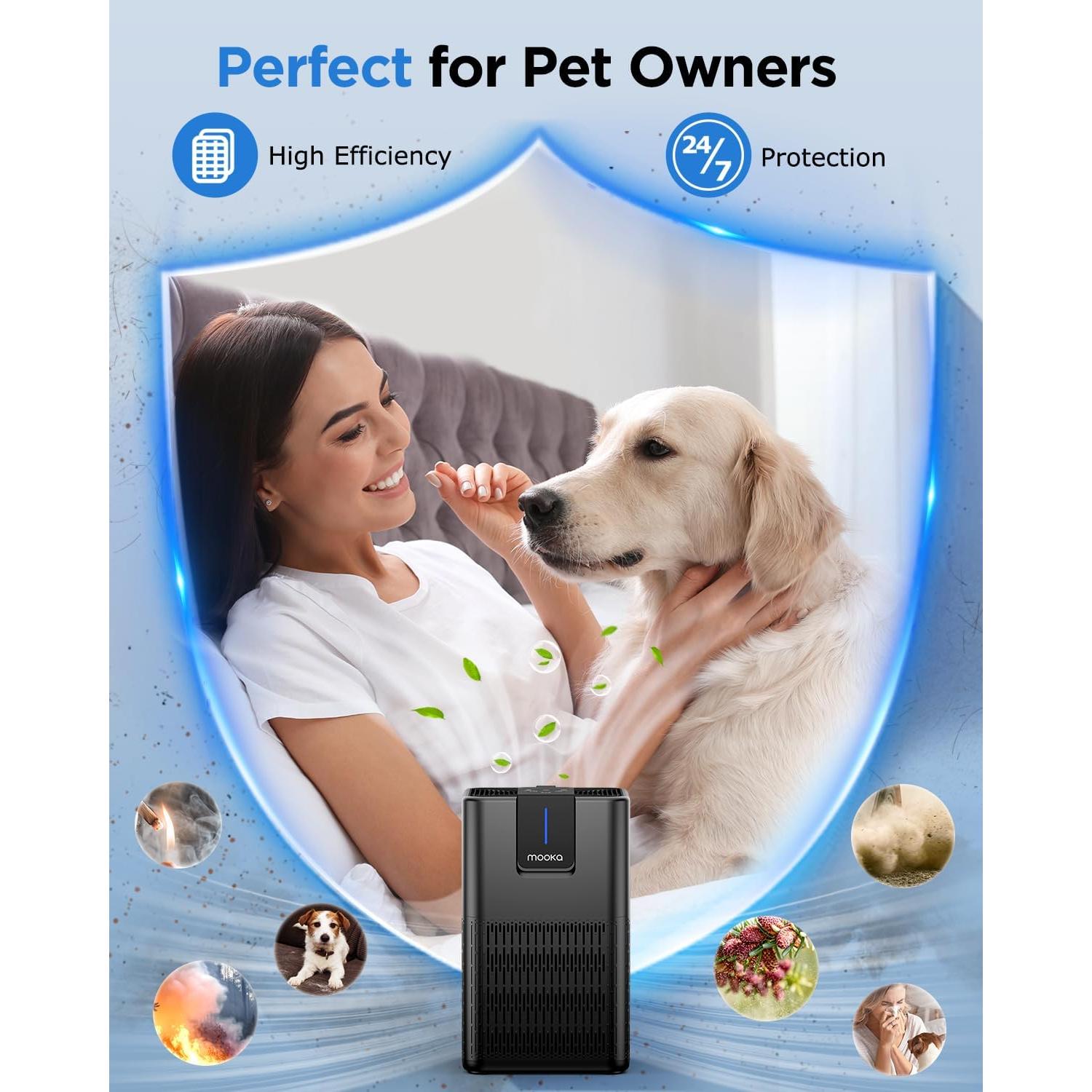 Purificador de Aire HEPA MOOKA M05 para Habitaciones Grandes