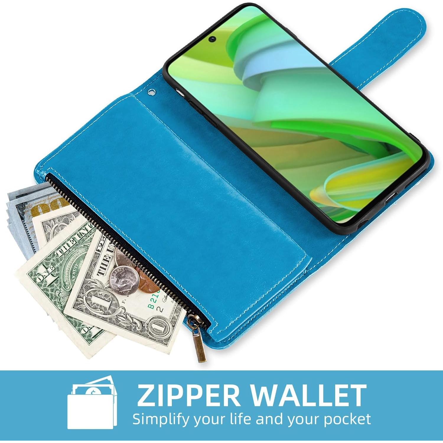 Funda Asuwish para Motorola Moto G Power 5G 2023 Azul