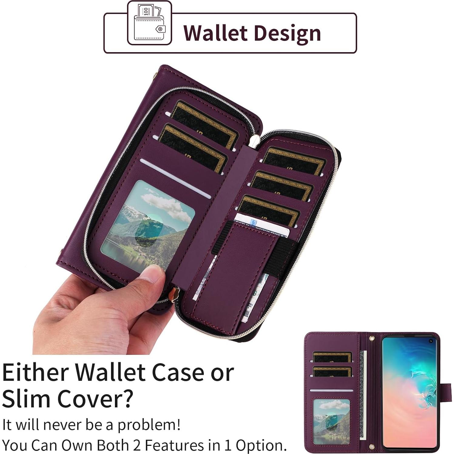 Funda de Cuero PU Furiet para Samsung Galaxy S10e Rojo Vino