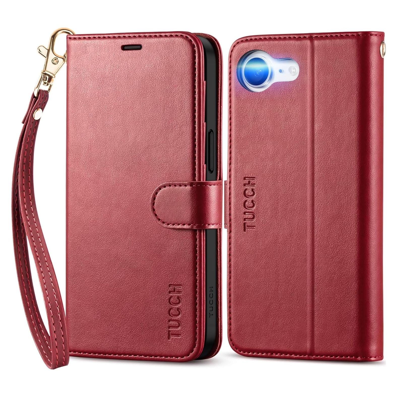 Funda TUCCH para iPhone 16e con Correa, Cierre Magnético, RFID