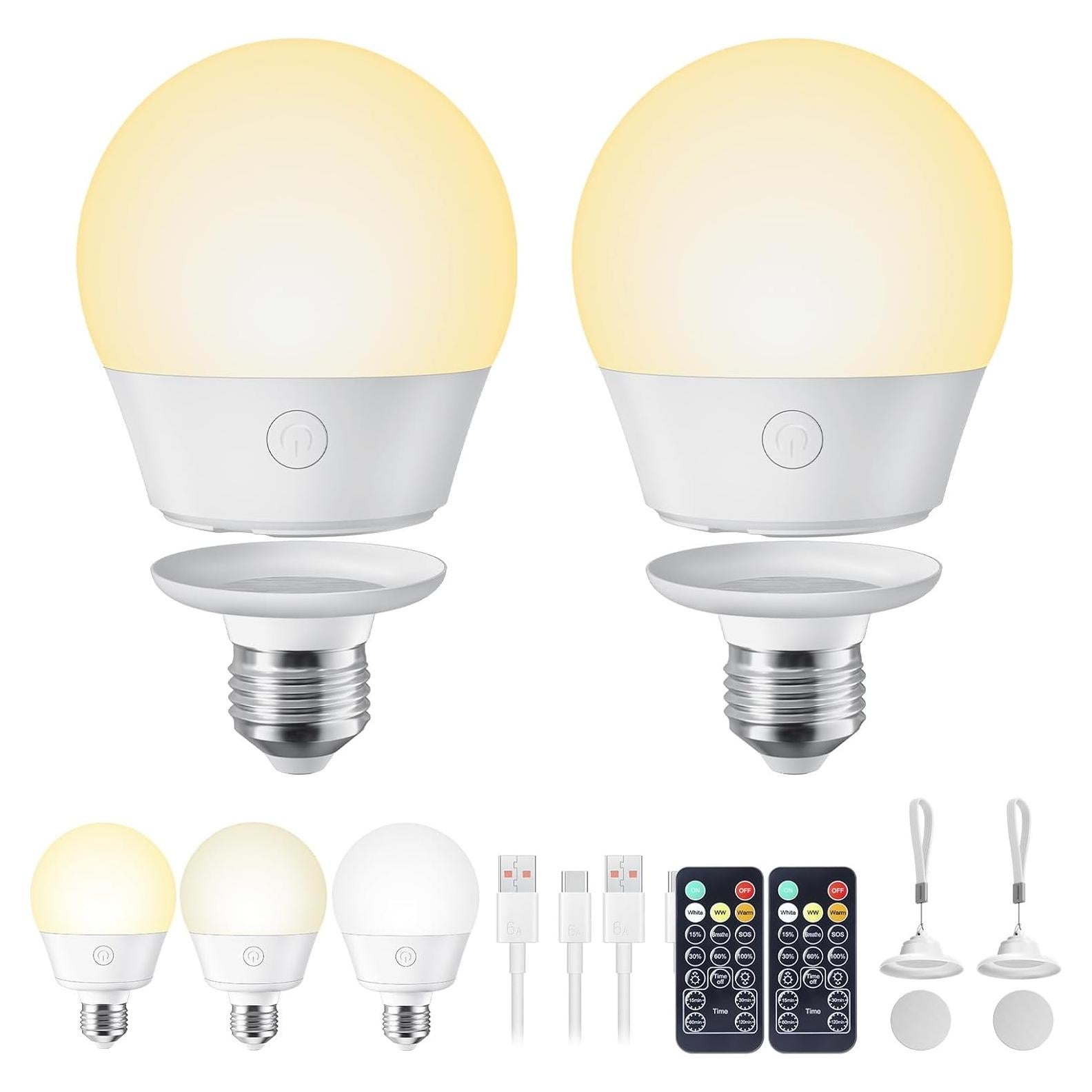 Bombilla LED Recargable E26 Brightown con Control Remoto 700LM