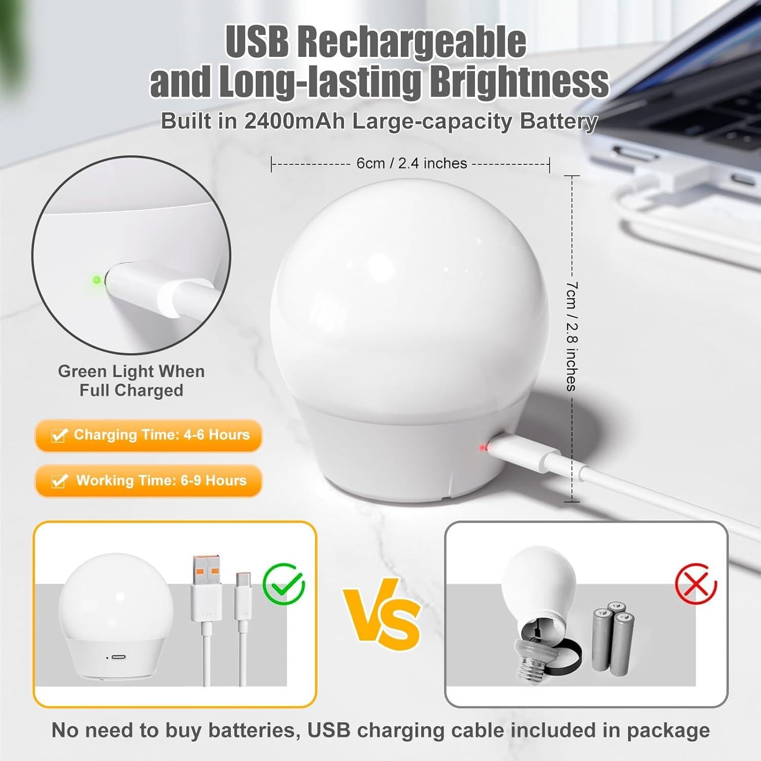 Bombilla LED Recargable E26 Brightown con Control Remoto 700LM