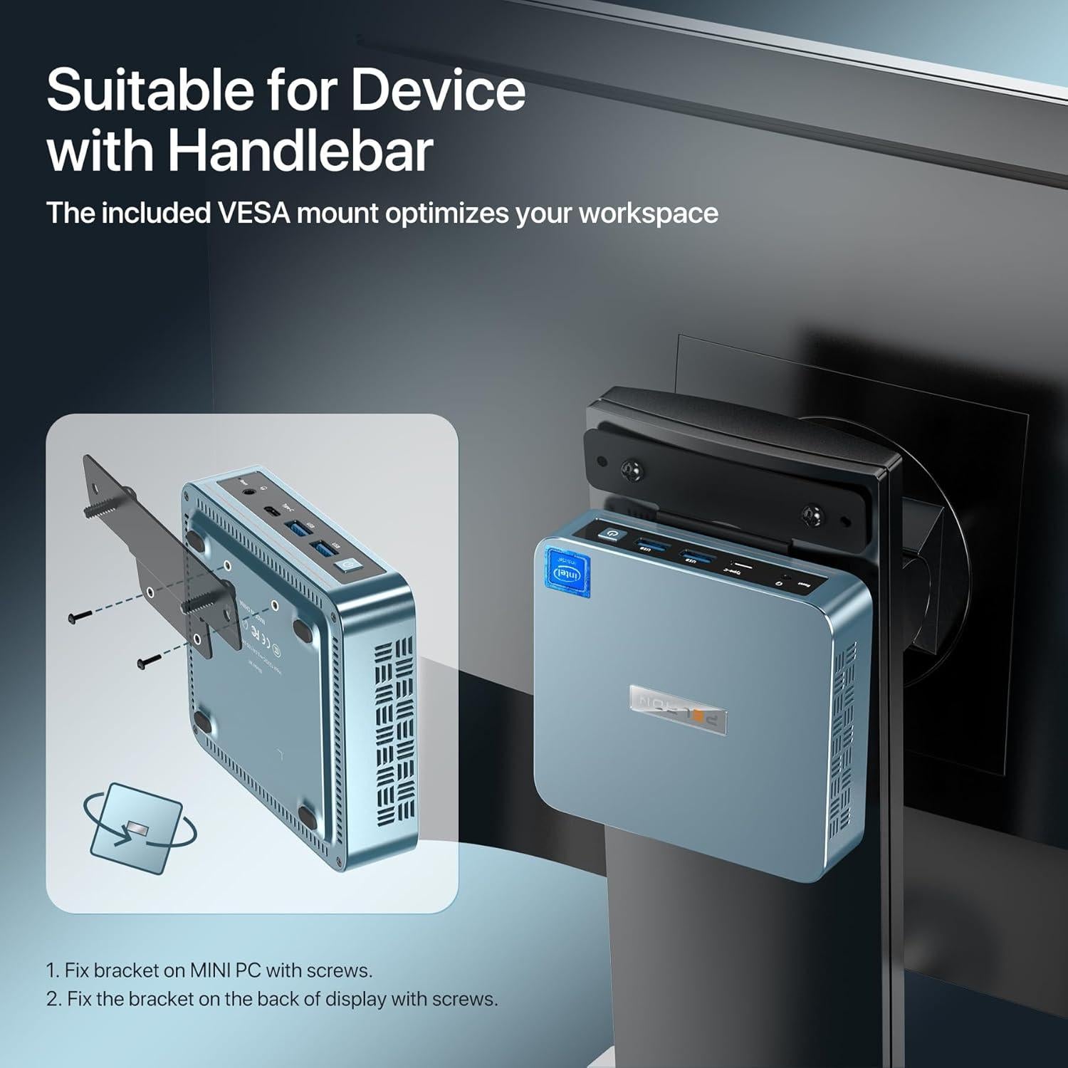 Mini PC PELADN N100, 16GB RAM, 512GB SSD, 4K 60Hz