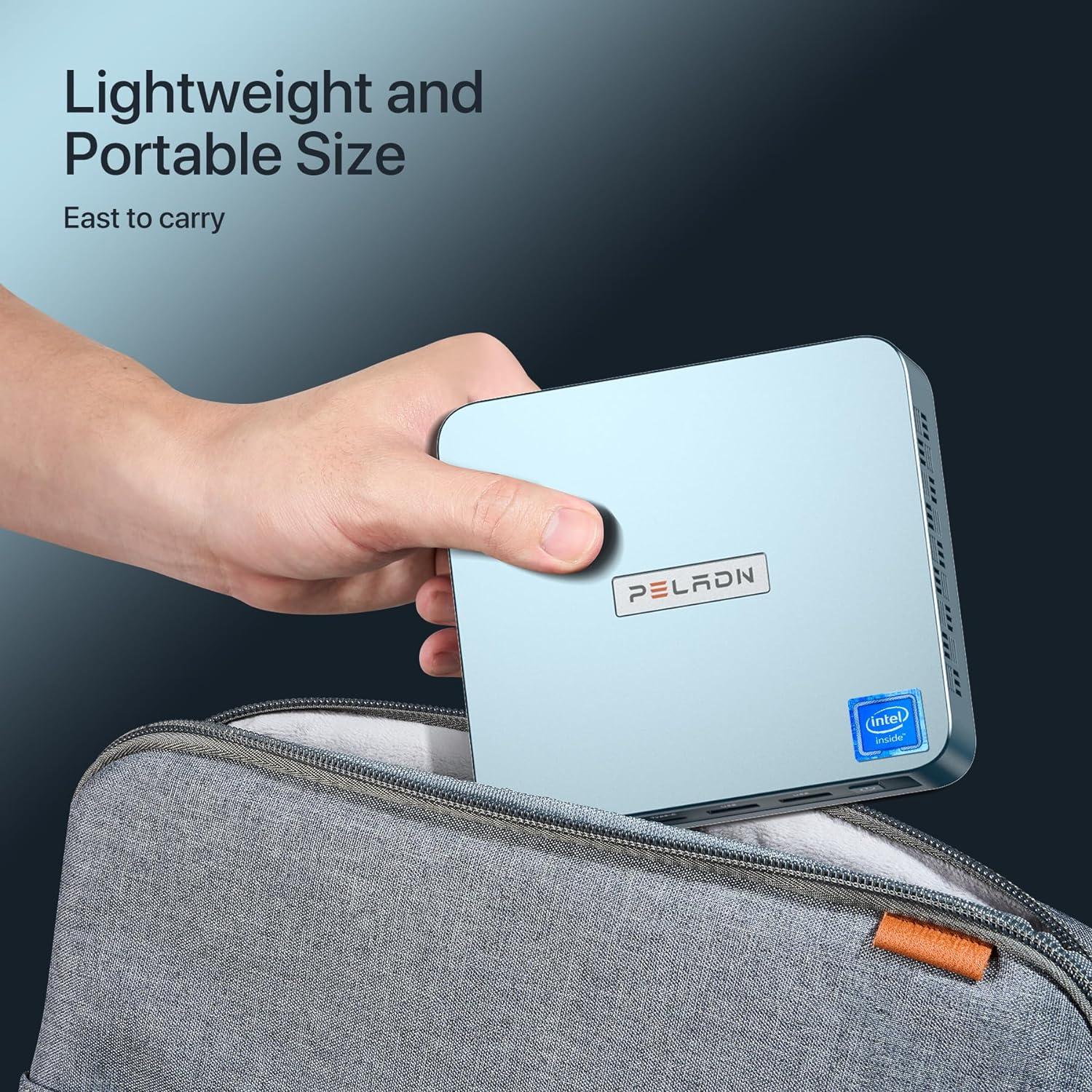 Mini PC PELADN N100, 16GB RAM, 512GB SSD, 4K 60Hz