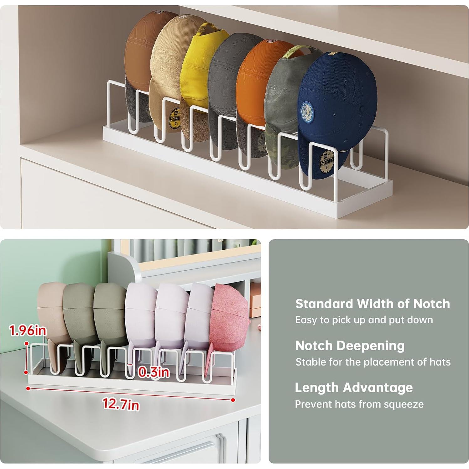 Soporte para Sombreros WOCHUANGSI - Organizador de 14 Gorras