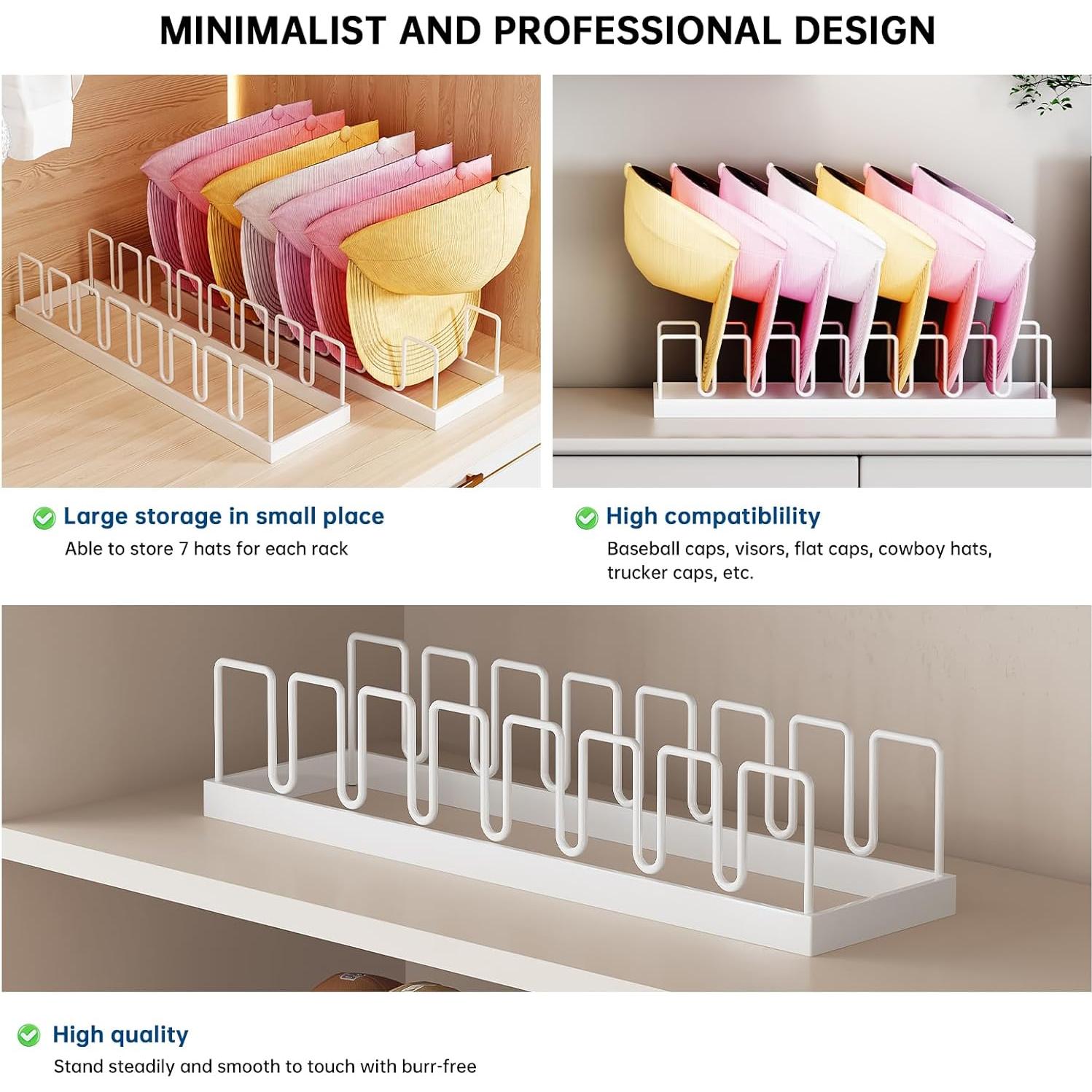 Soporte para Sombreros WOCHUANGSI - Organizador de 14 Gorras