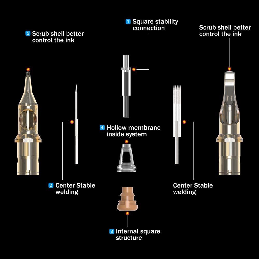 Cartuchos de Agujas de Tatuaje Ambition #10 Bugpin 20 Pcs