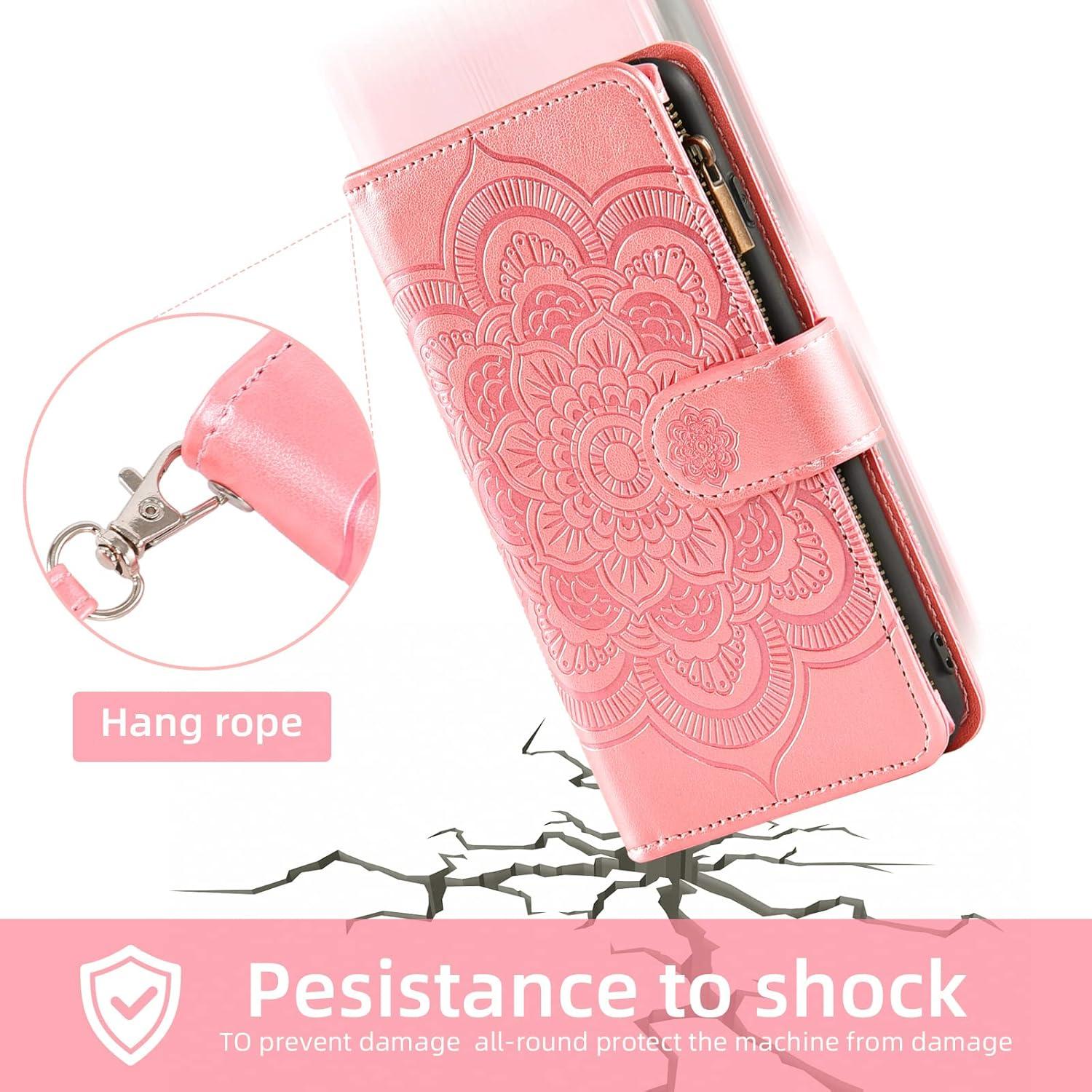 Funda Asuwish Rosa Dorado para Boost Mobile Celero 5G Plus