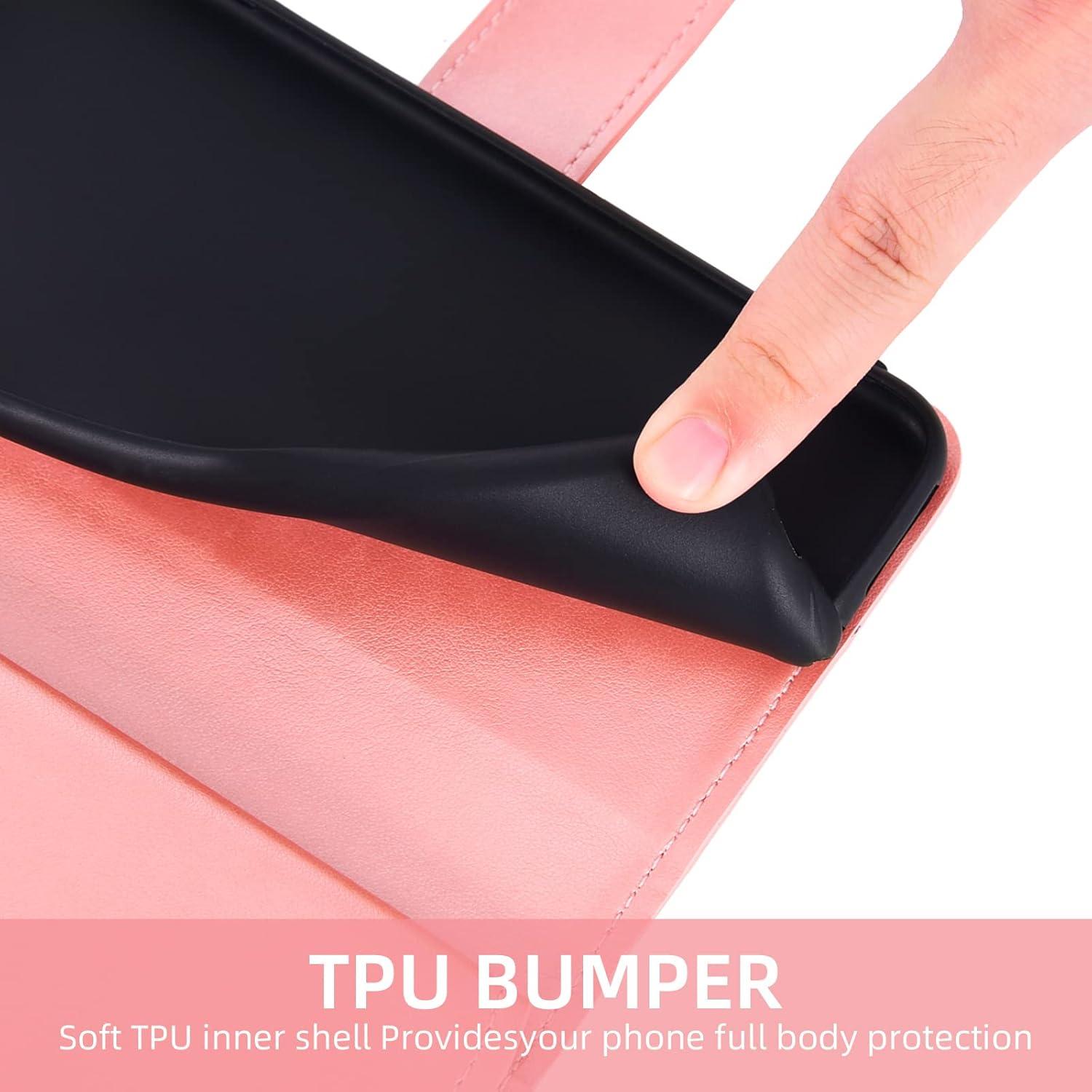 Funda Asuwish Rosa Dorado para Boost Mobile Celero 5G Plus